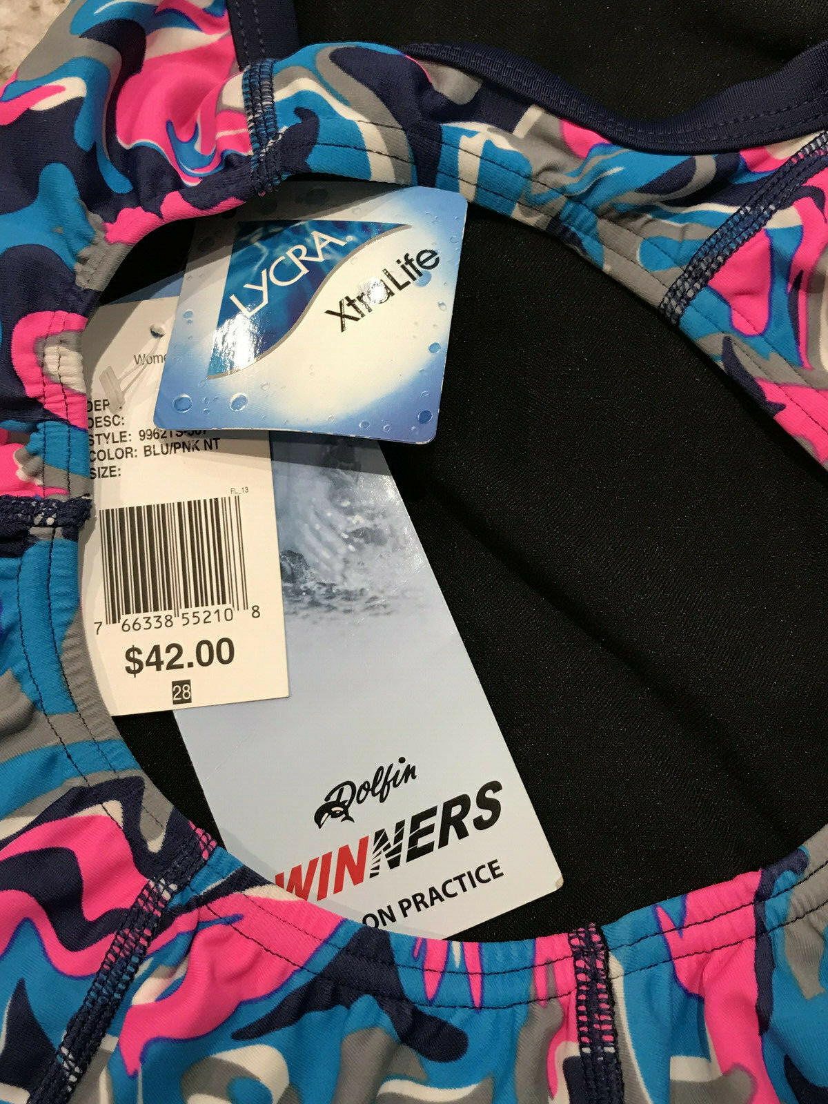 Size 28 Dolfin WINNERS “NITRO” V2 Chlorine Resistant Swimsuit w/tags Girls $46