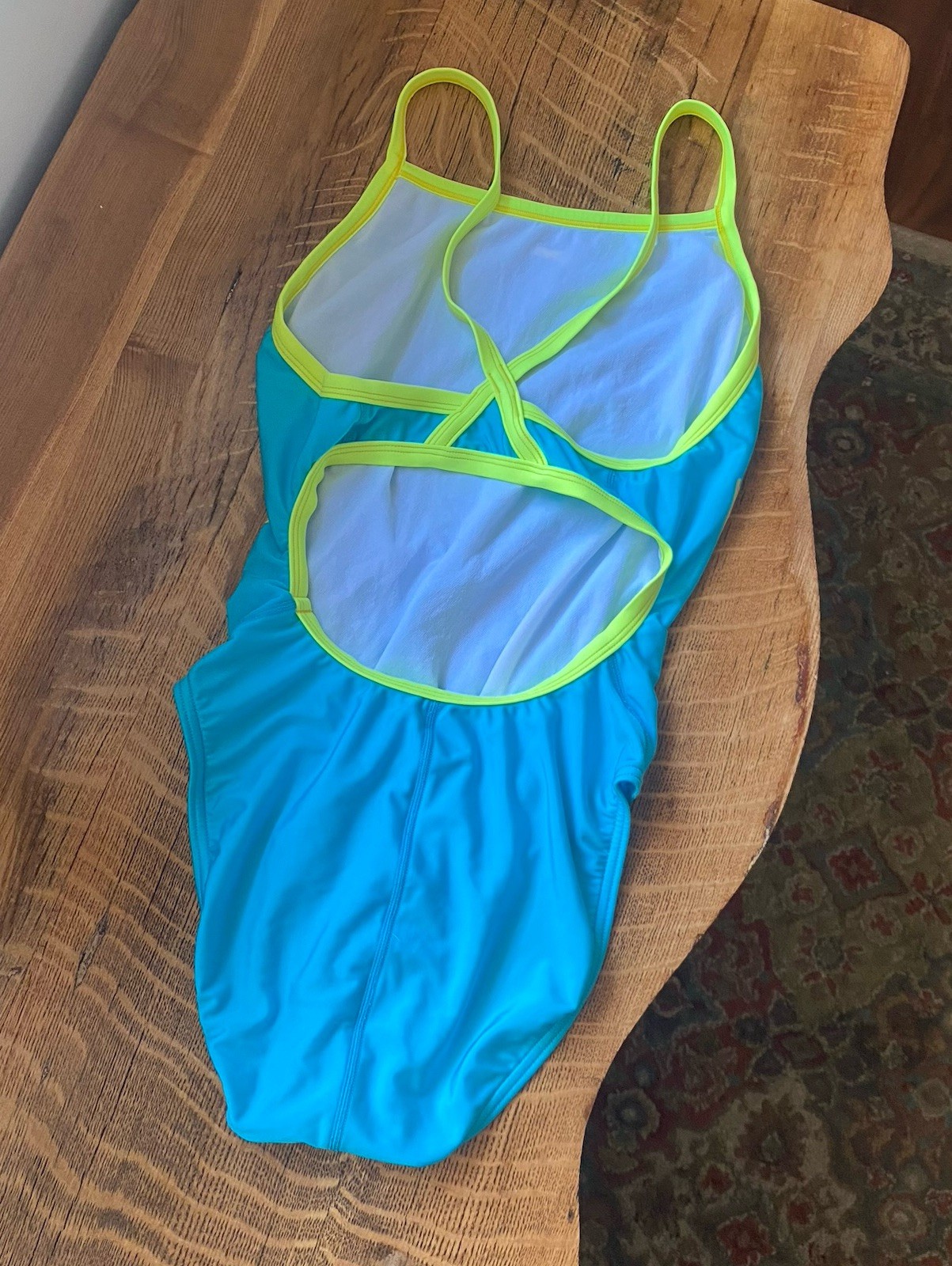 Speedo Women’s One Piece Competitive Swimsuit Blue Yellow Size 10/36