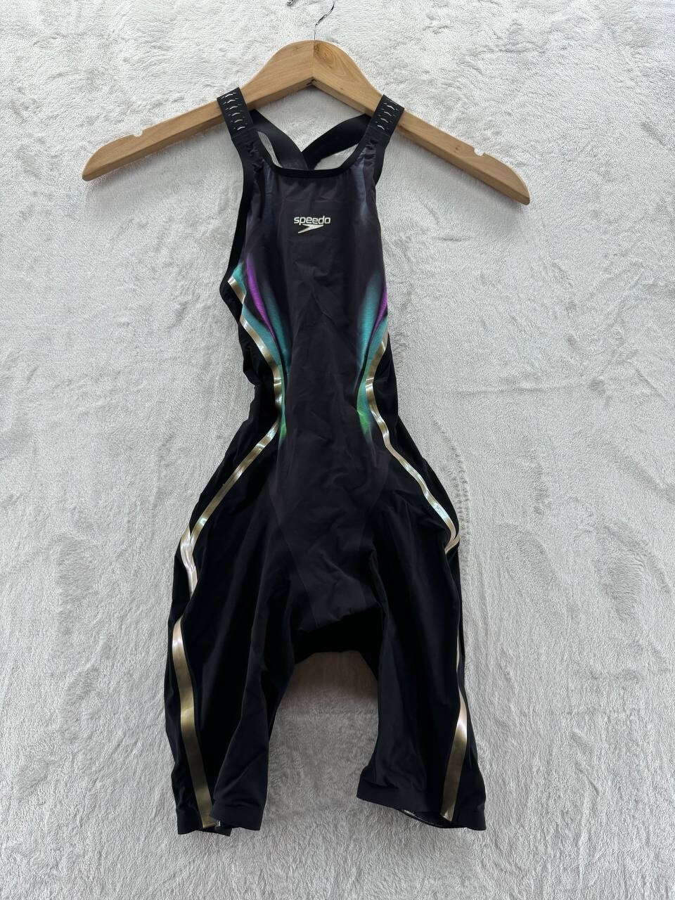 NWT – Speedo Women’s Lzr Racer X Open Back Kneeskin Swimsuit Black Size: 20