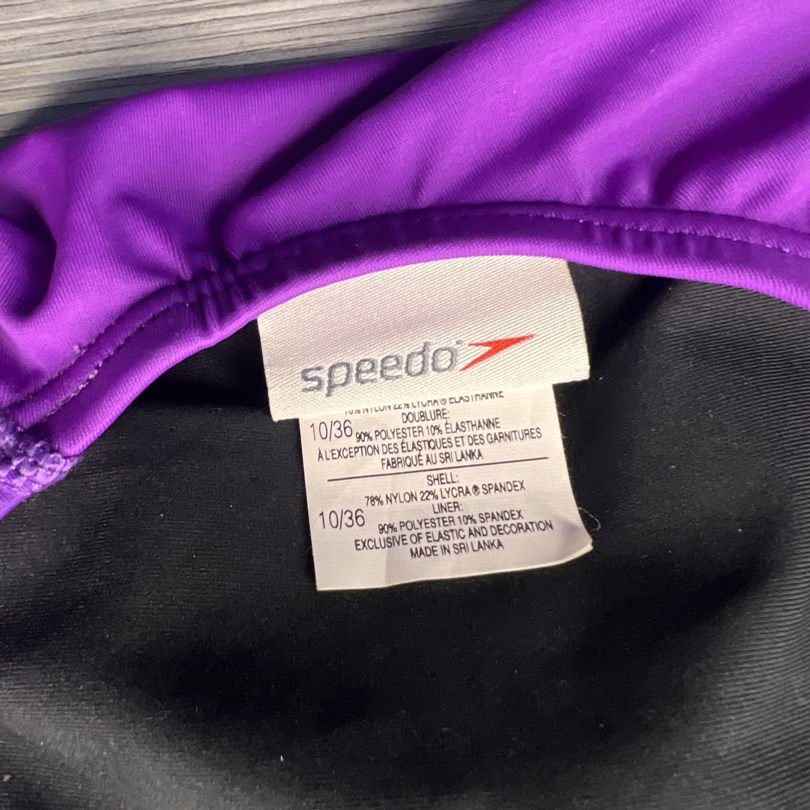 SPEEDO PowerFlex Eco Revolve Splice Energy Back OnePiece Swimsuit M 10/36 Purple
