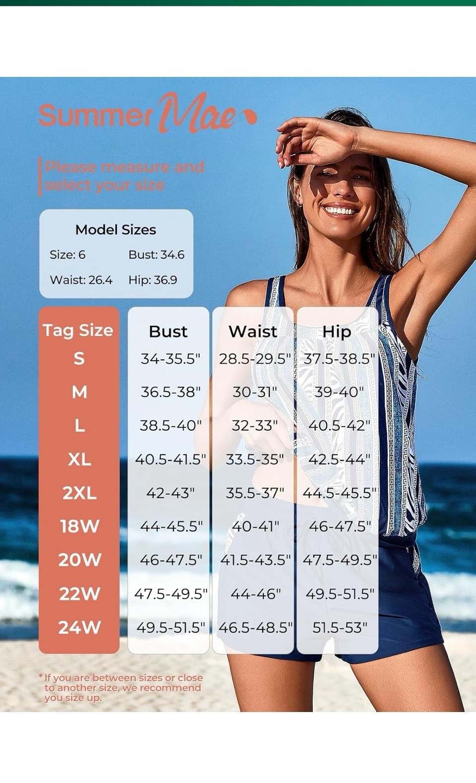 Summer Mae Blouson Tankini Swimsuits for Women 2025 Tummy Control Two Piece B…