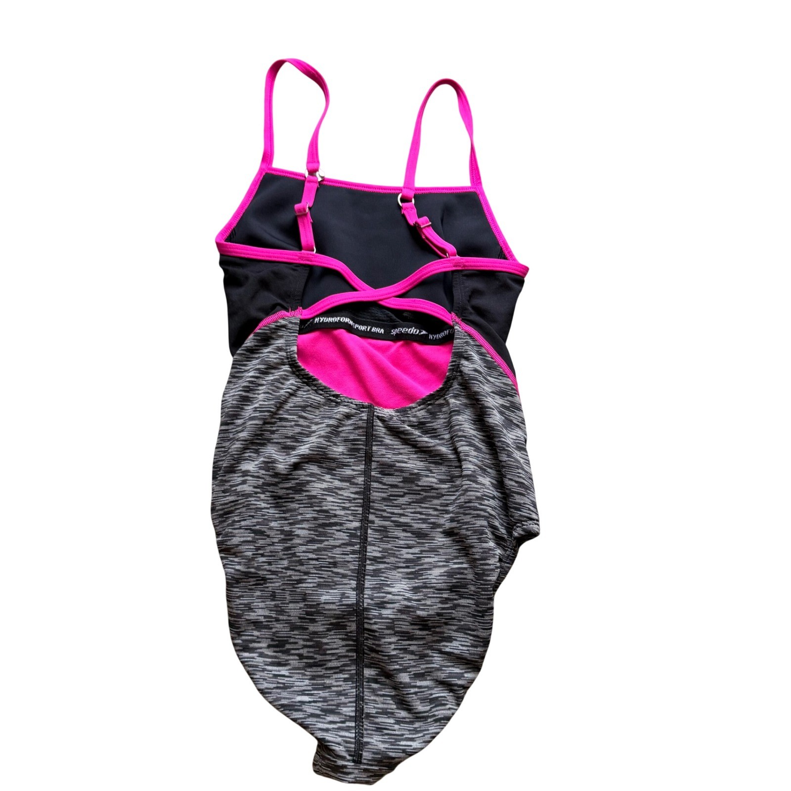Speedo Endurance Lite Gray and Pink Swimsuit