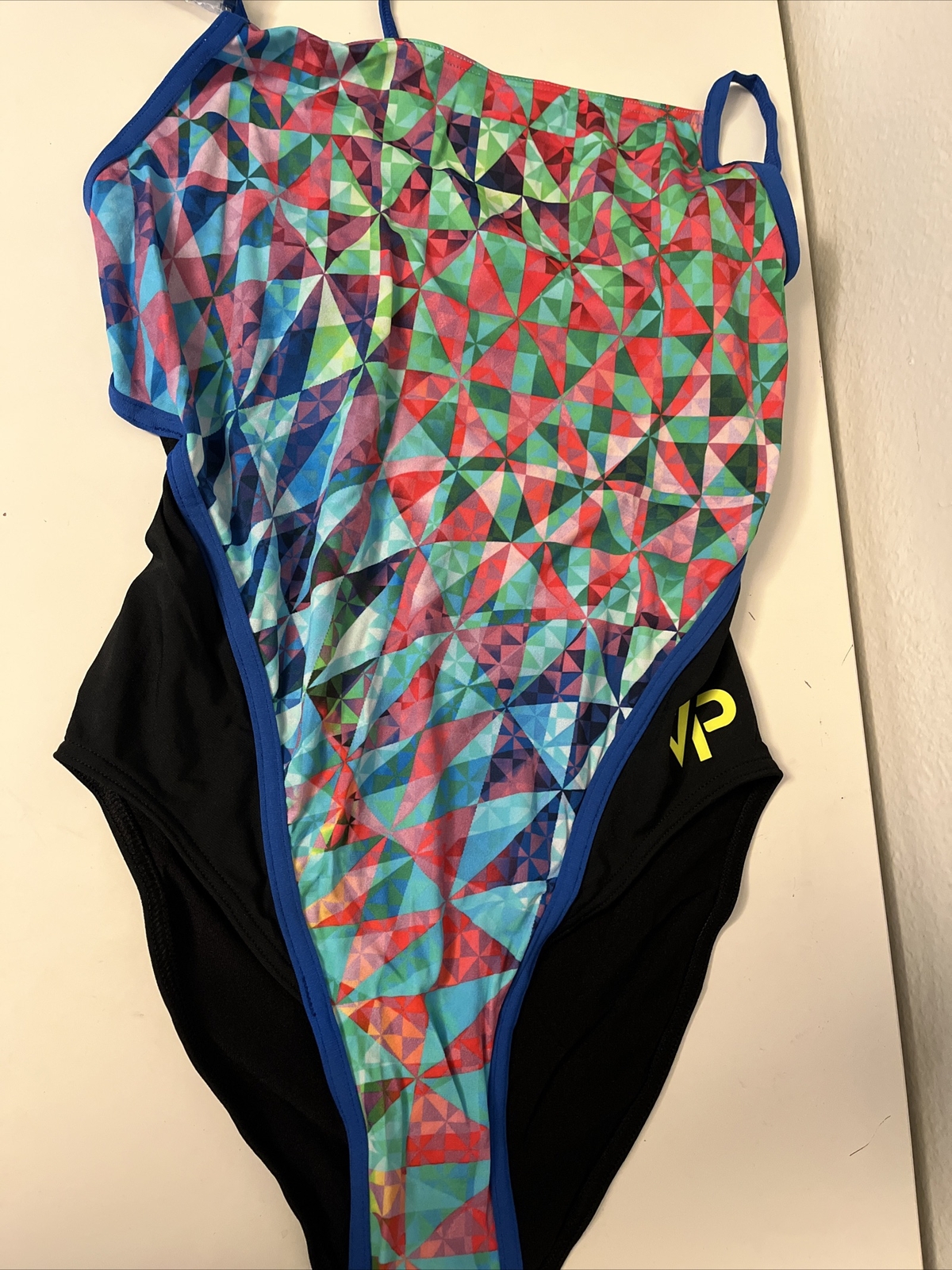 Size 32 Michael Phelps Racing Swim Suit Aqua Infinity Tech! Women Chrystal READ!
