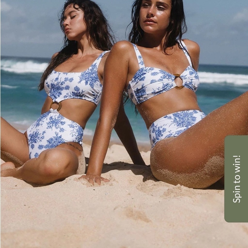 Berlook Ruched Cutout Floral Bikini Top only 63
