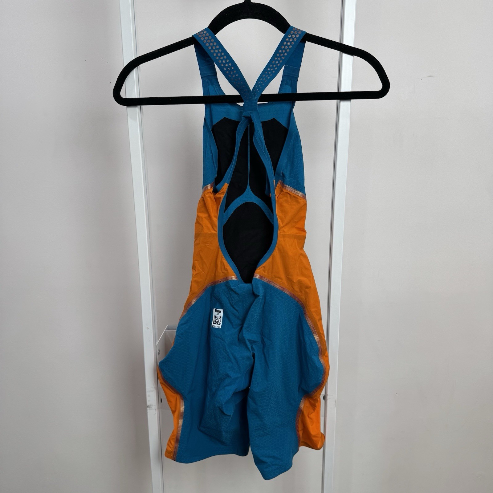 Speedo Fastskin LZR Pure Intent Blue / Orange Open Back Kneeskin Women’s Size 25