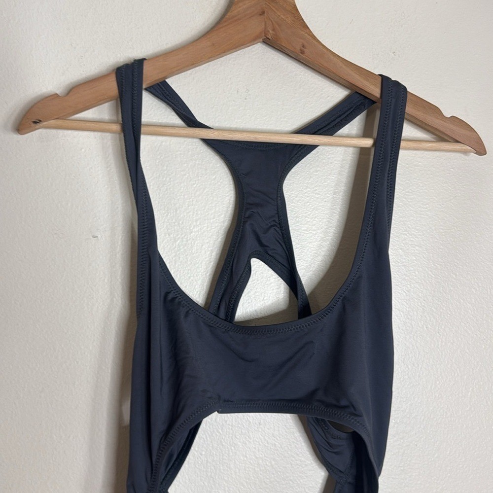Skims swim cutout monokini in color gunmetal size XL swimsuit beach boat