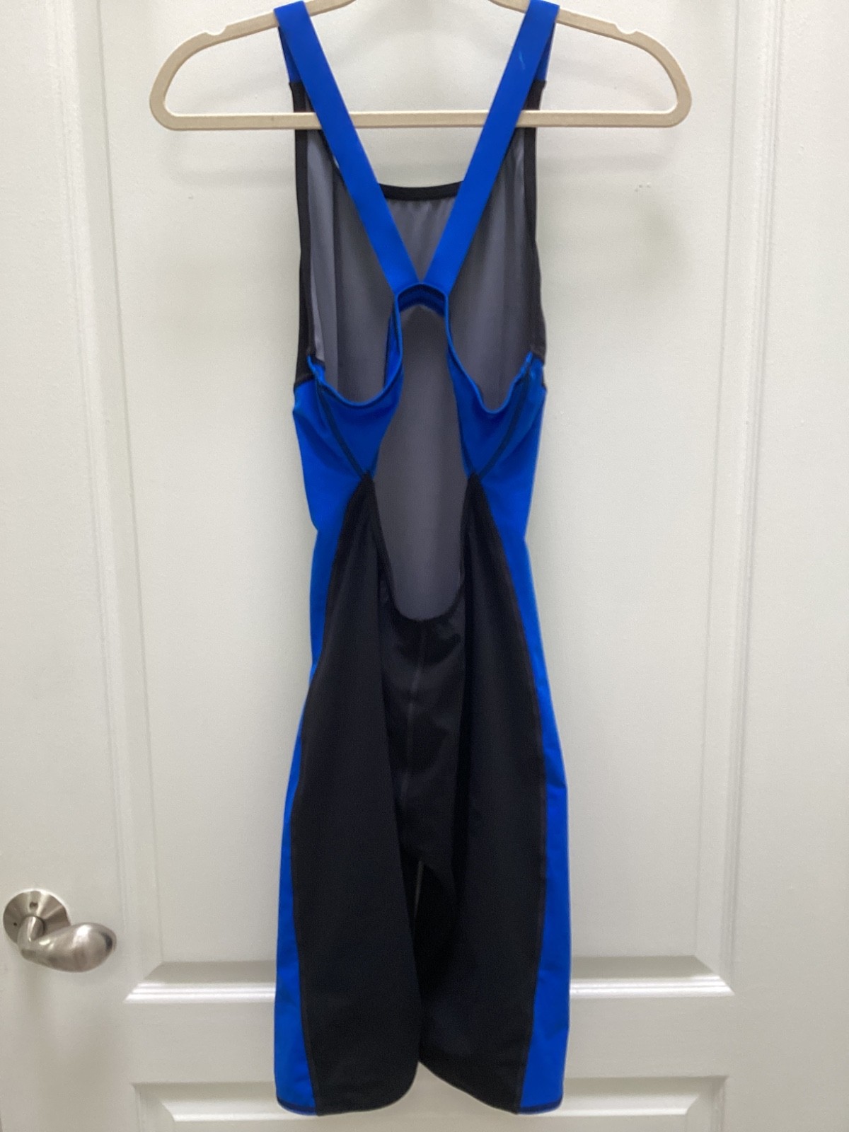 SPEEDO Power Plus Kneeskin, Competitive Racing Swimwear Black & Blue, size 14/40