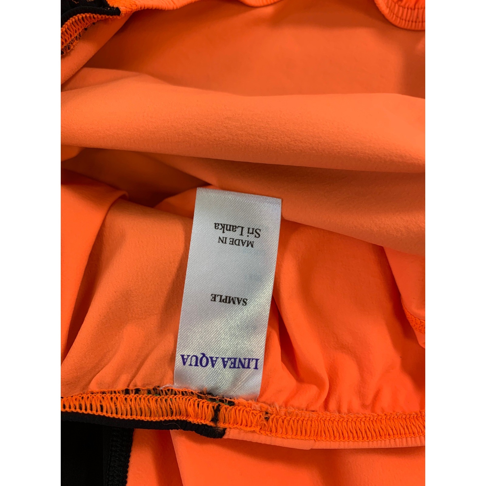 Speedo LZR Racer Kneeskin Swimsuit Black Neon Orange Colorblock Technical Sample