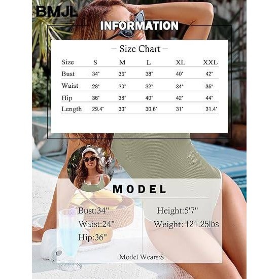 MSRP $40 BMJL Women’s M Army Green One Piece Swimsuit Sports Adjustable Strap
