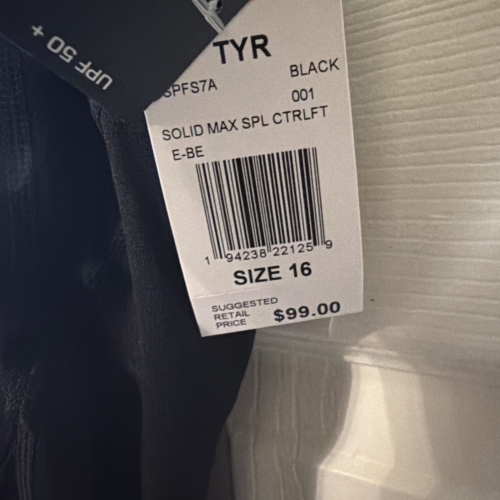 TYR Swimsuit One Piece Solid Female Color Black NWT. Size 16