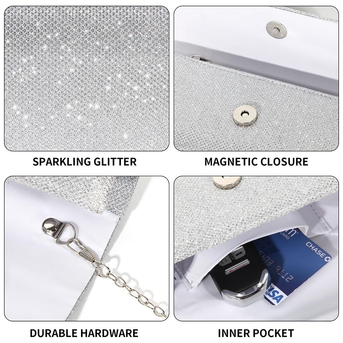 Lovyococo Evening Bag Clutch Purses For Women Ladies Sparkling Party Handbag