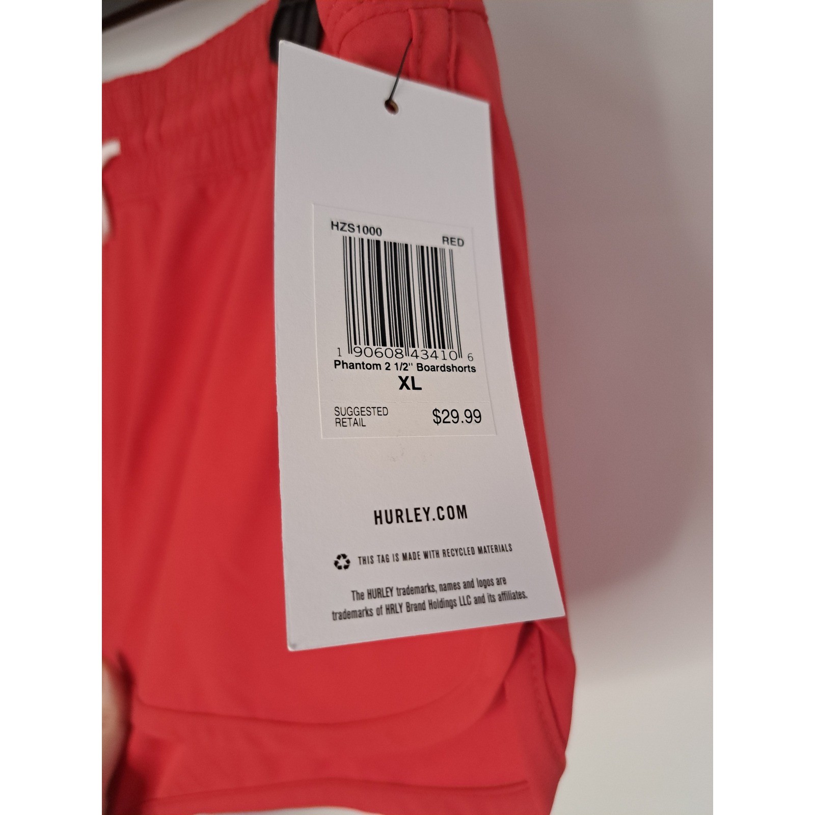 Hurley Phantom Boardshorts Womens Size XL Red Running Fitness Sporty Workout