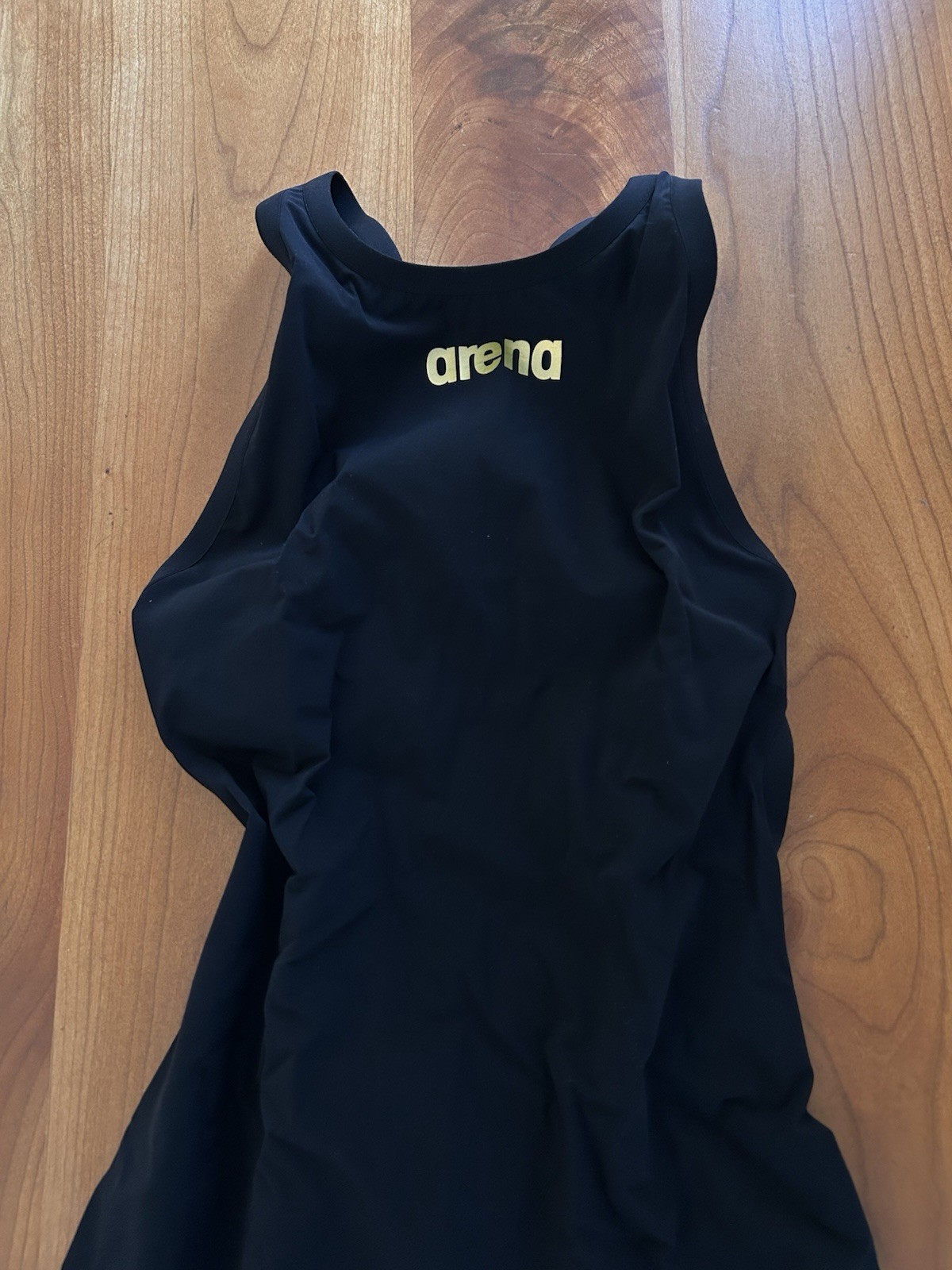 NWT Women’s Powerskin Carbon Air2 Open Back Tech Suit, Black/Gold, Size 26