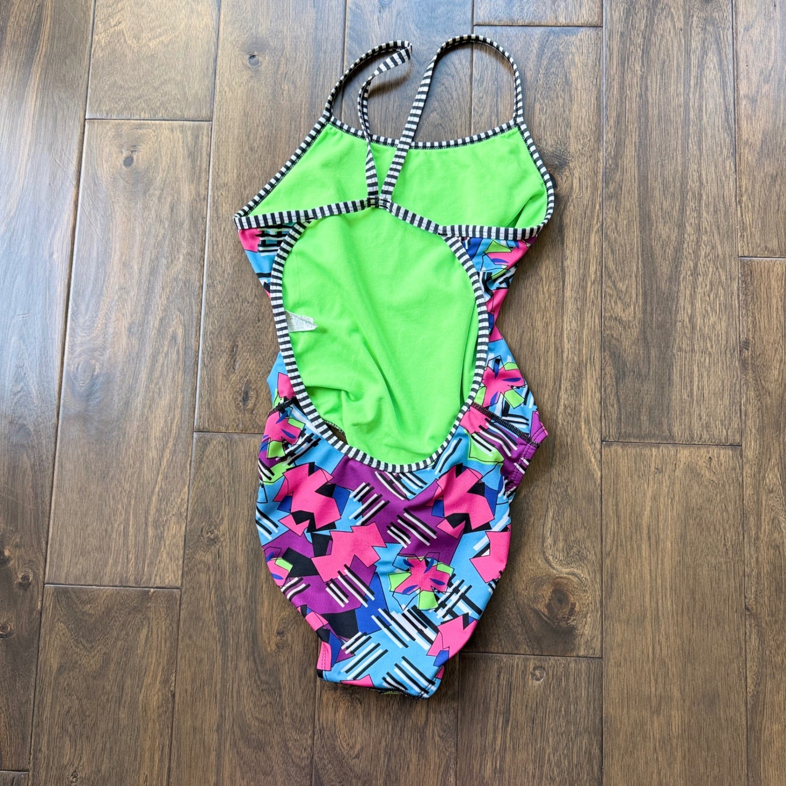 Dolfin Uglies One Piece Swimsuit Womens 32 Multicolor Excellent Geometric Print
