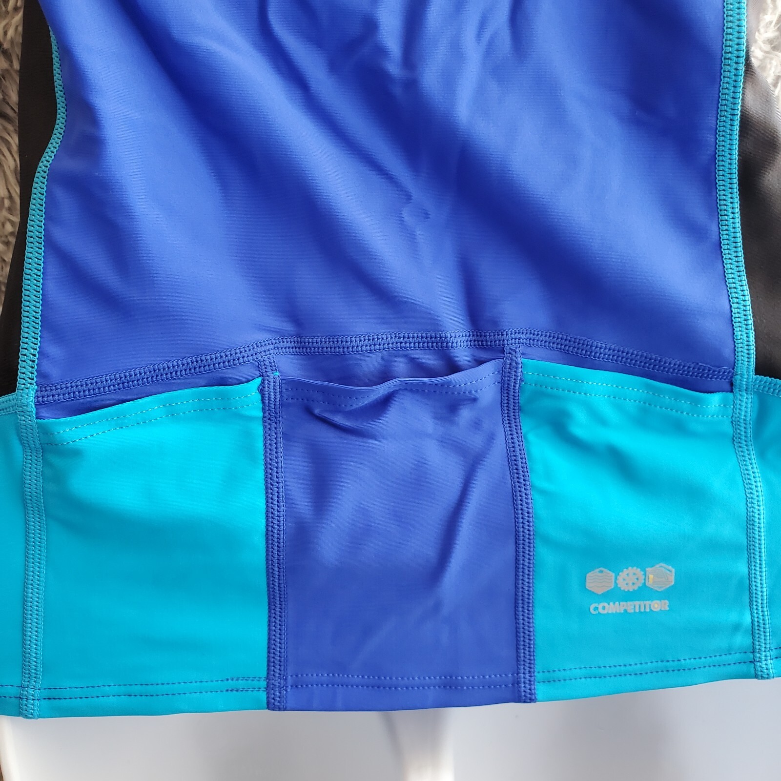 XS TYR Compression Webbing Triathlete Tank Rear Pockets Swim Mens XS MSRP $60