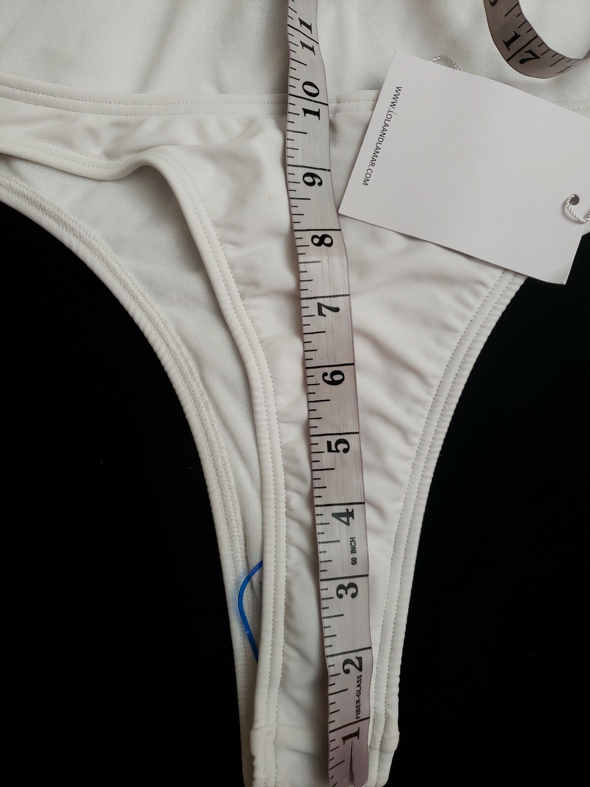 LOLA & LAMAR Women’s swimwear One Piece Size Large White Crosed Back NWT #CB9