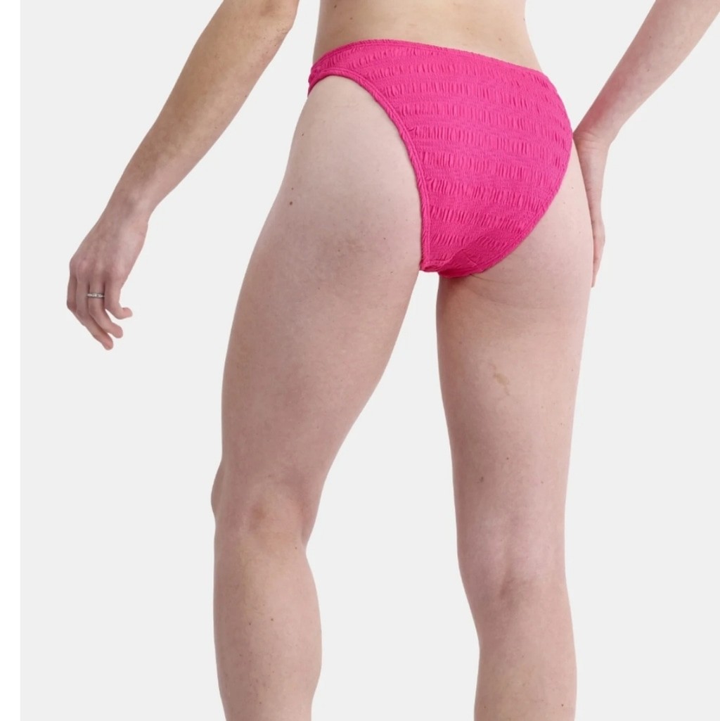 No Boundaries Smock My Way High Leg Cheeky Bikini Bottom Raspberry Sizzle XL