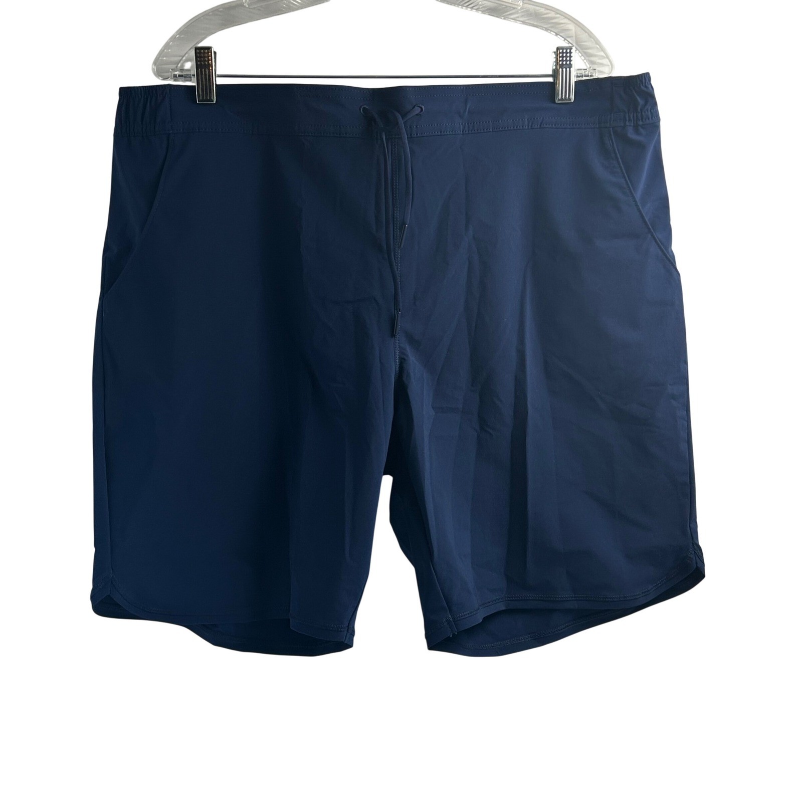 Lands’ End Sport Womens Navy Blue Board Shorts Swim Trunks Size 18 Drawstring