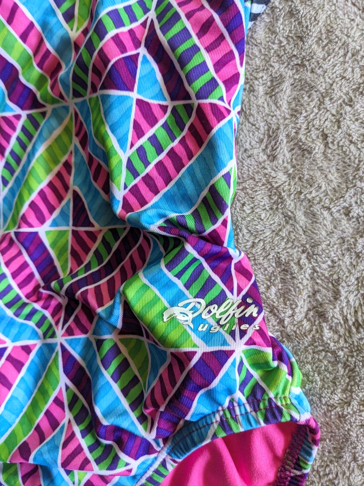 DOLFIN – UGLIES One Piece Swimsuit Womens Size 28 Pink Blue Green Purple