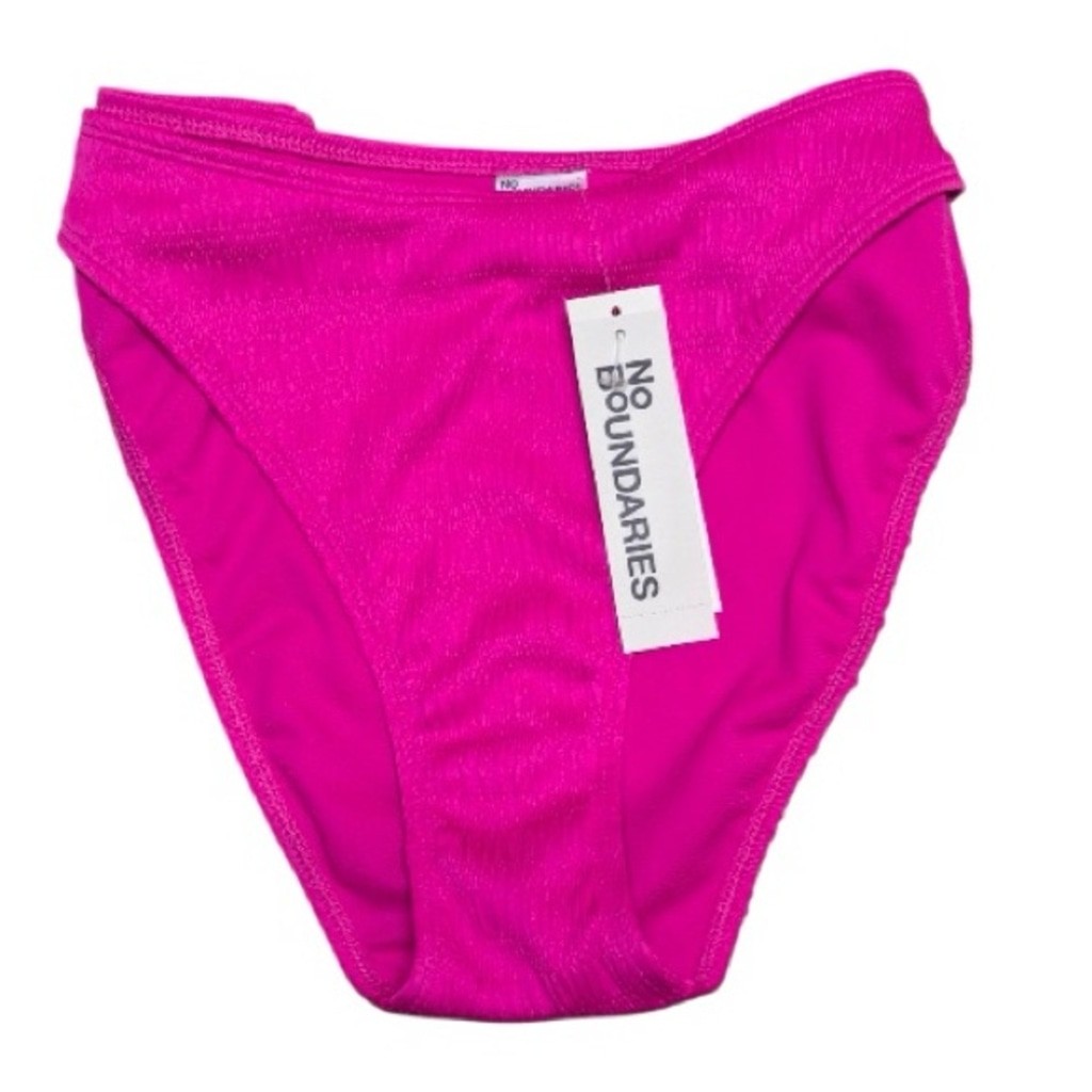 No Boundaries Smock My Way High Leg Cheeky Bikini Bottom Raspberry Sizzle XL