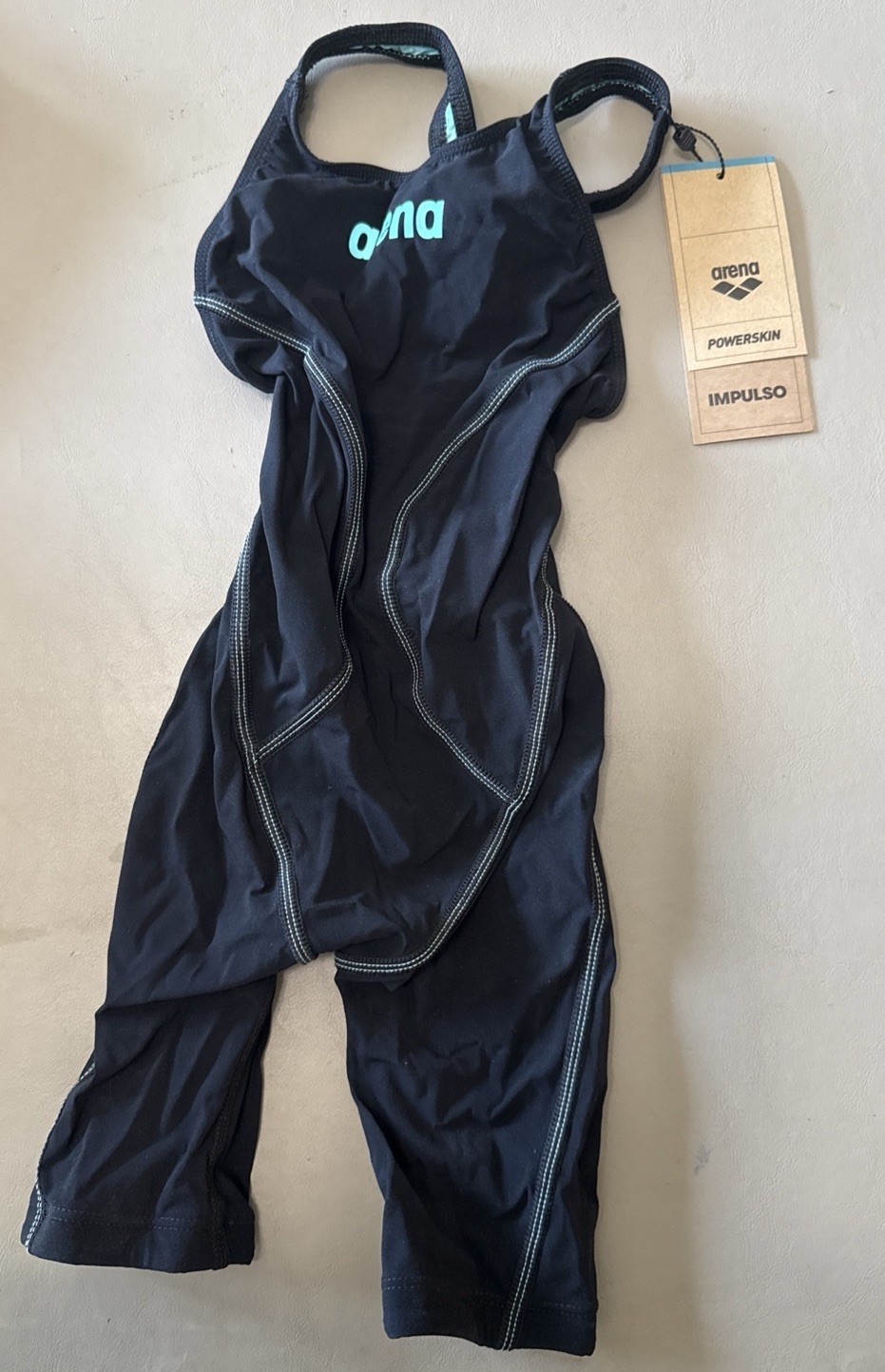Arena Powerskin Impulso OB Women’s Swimsuit Black/Teal Sz 22 NWT Racing Training