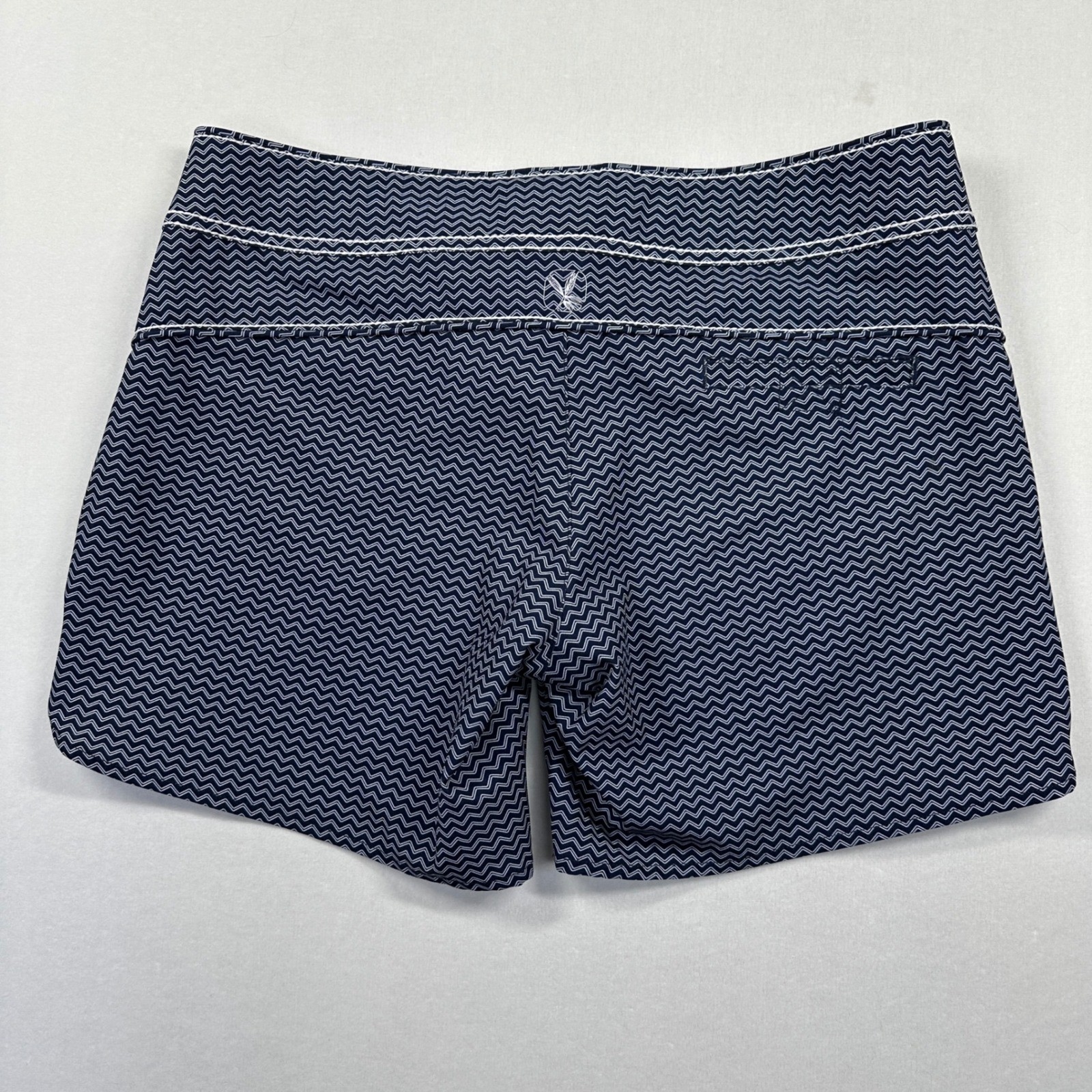 New Carve Designs Paddle Board Swim Shorts 4 Navy Blue Chevron Zig Zag Coastal