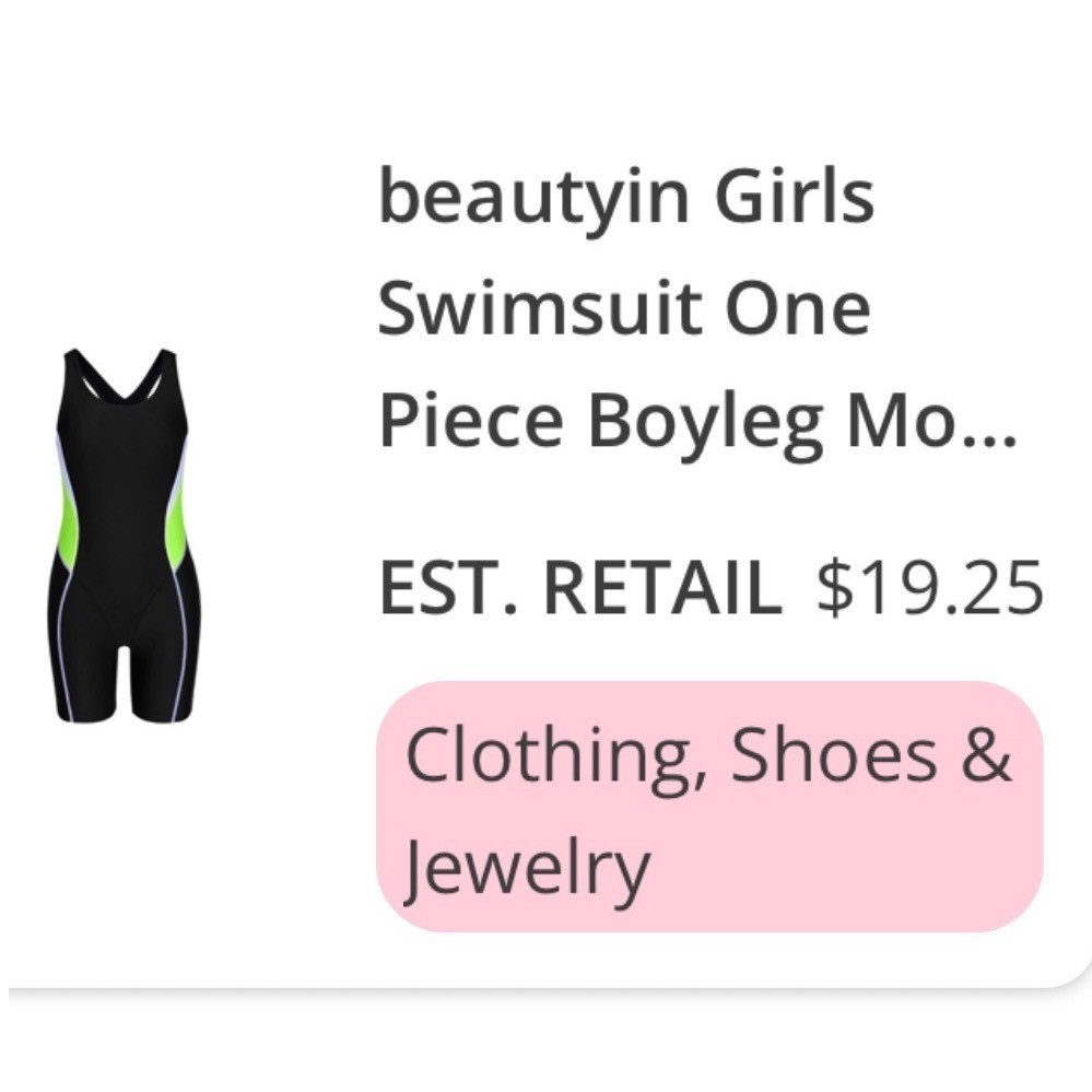 Beautyin Girls One Piece Boyleg Swimsuit 16 Neon Green Athletic Training Swim