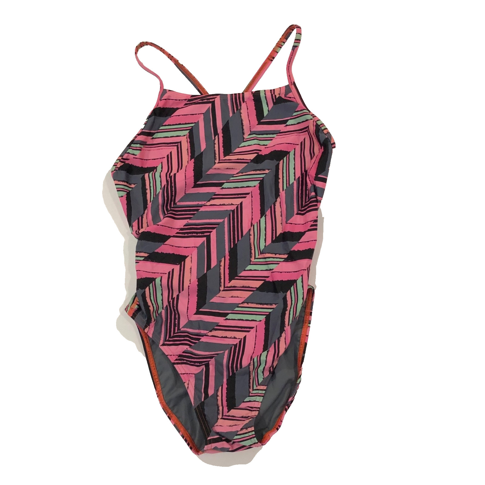 SPEEDO PowerFlex Eco Angle Free Back Sz 10/36 Pink/Black/Lime Great Condition
