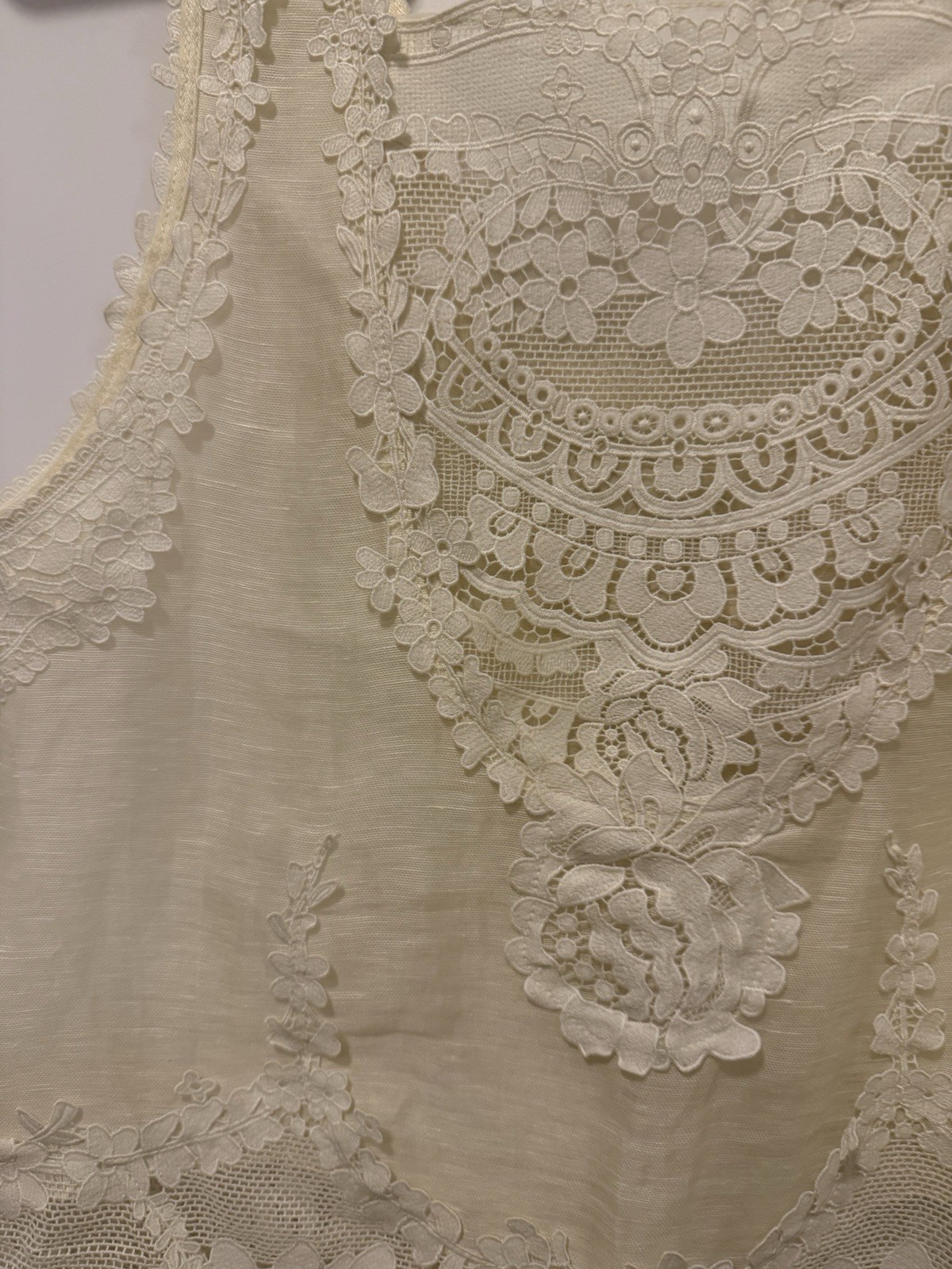 EEUC ZIMMERMANN Natura Lace Patch Tank in Lemon SZ 1 $750