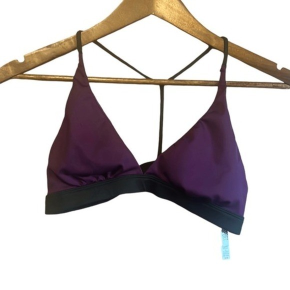 Victoria’s Secret Sport Purple Triangle Bikini Top M M Racerback Sporty