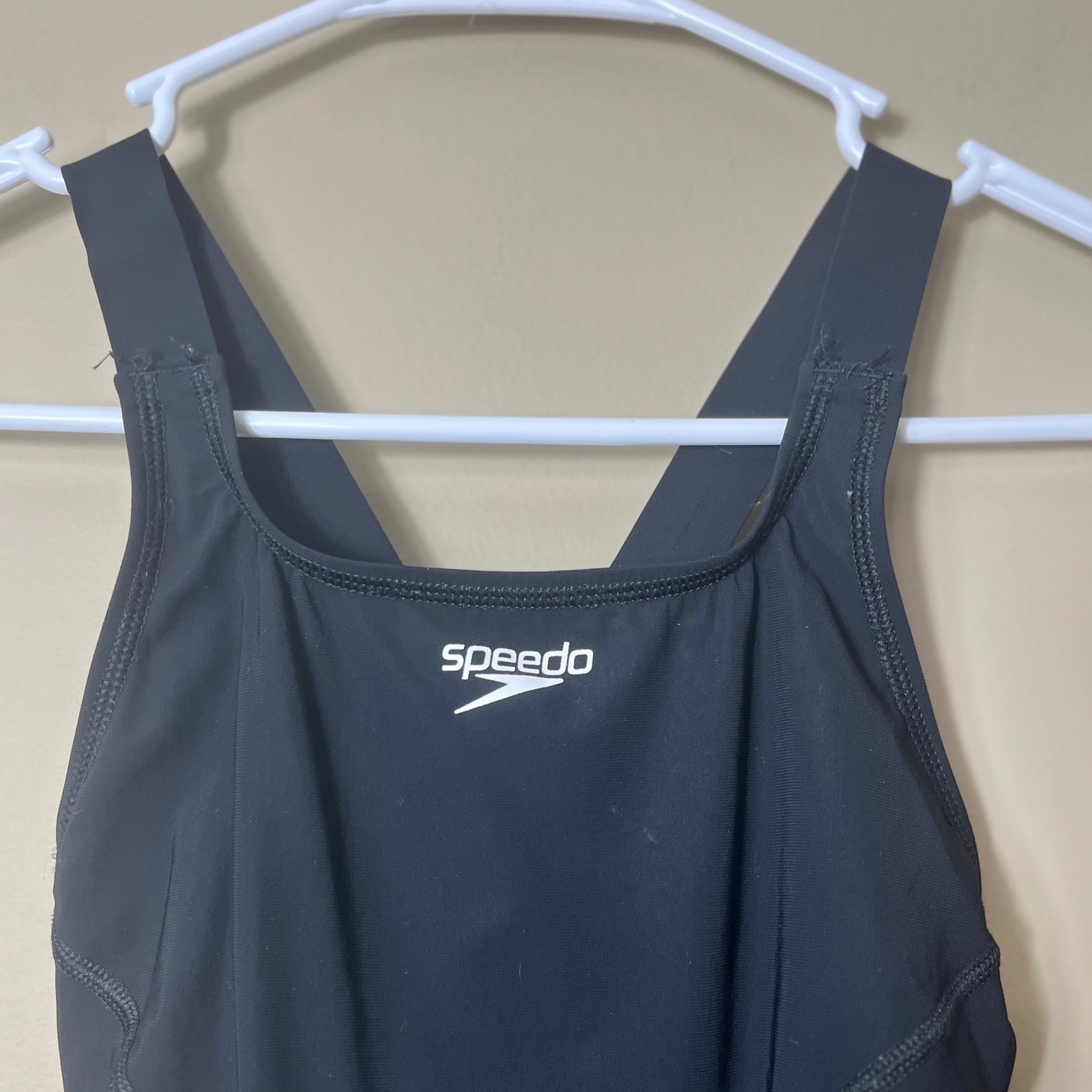 Speedo PowerPLUS Kneeskin Technical Swimsuit Black One Piece Size 28
