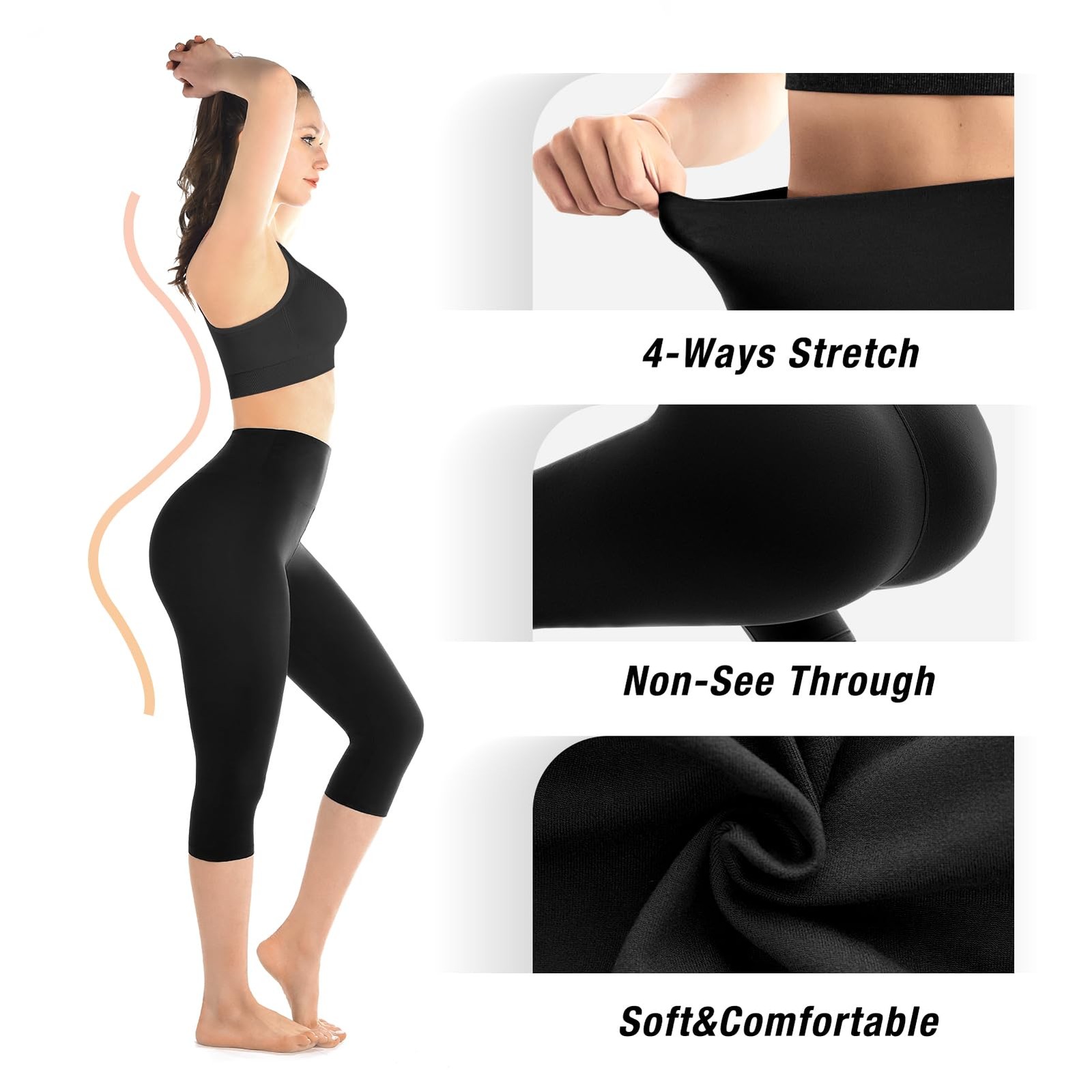 Walifrey Capri Leggings For Women Buttery Soft High Waisted Leggings For Gym