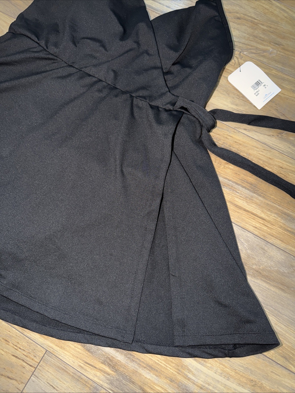 Aquashape Swim Dress Halter Womens 18 Black One Piece Full Coverage Aquatic Suit