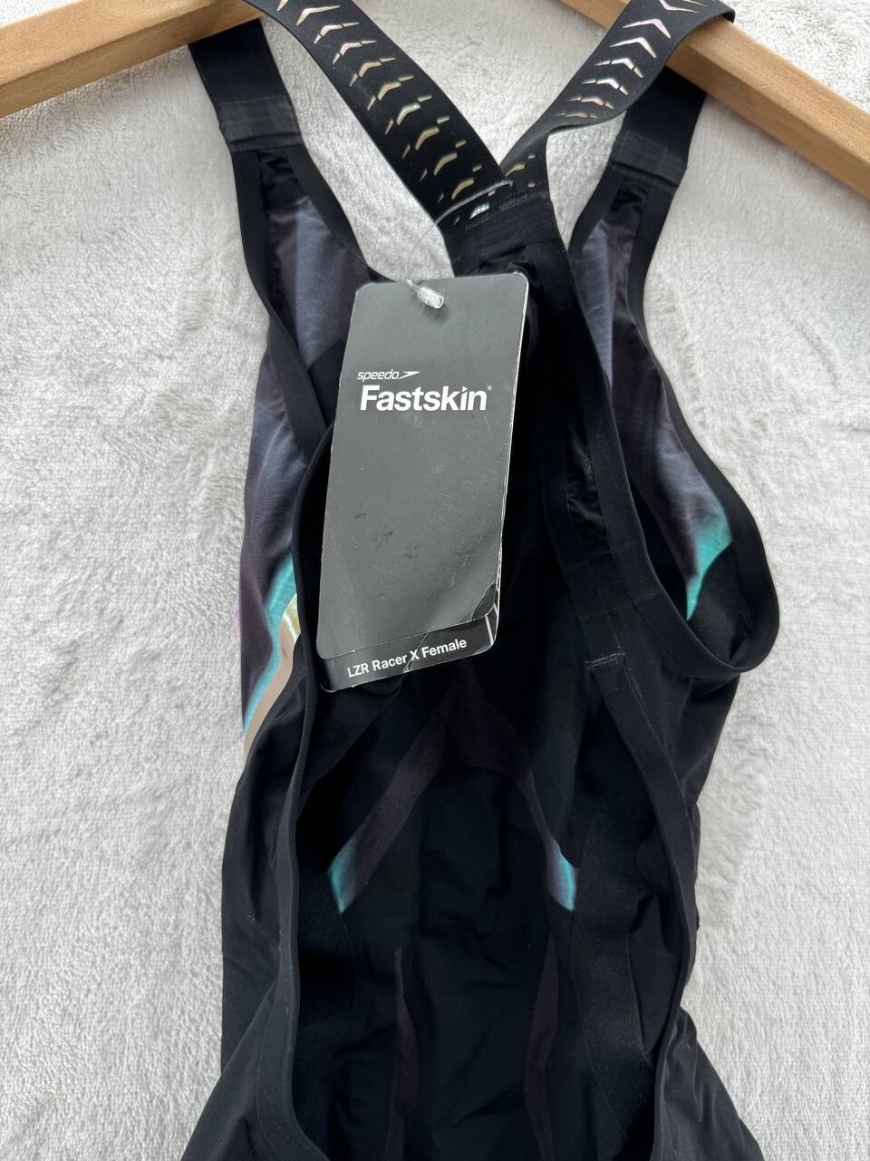 NWT – Speedo Women’s Lzr Racer X Open Back Kneeskin Swimsuit Black Size: 20