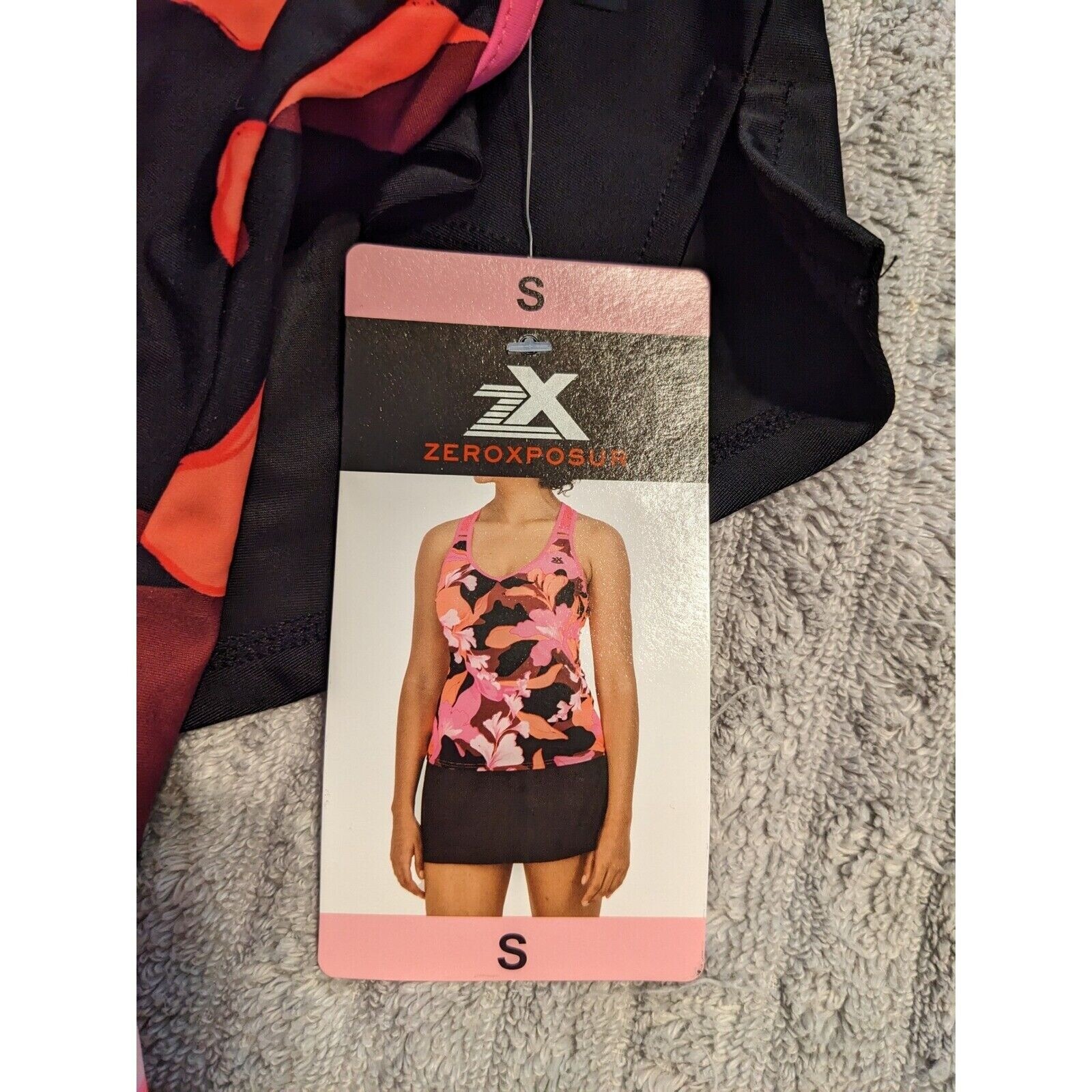 ZeroXposur Tankini Swimsuit Set Floral Print Lightweight Skirt Bottom S NWT $94