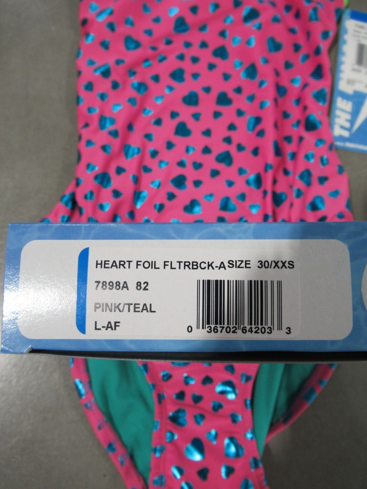 TYR The Finals Heart Foil Size 30 XXS Pink/Teal*NWT*