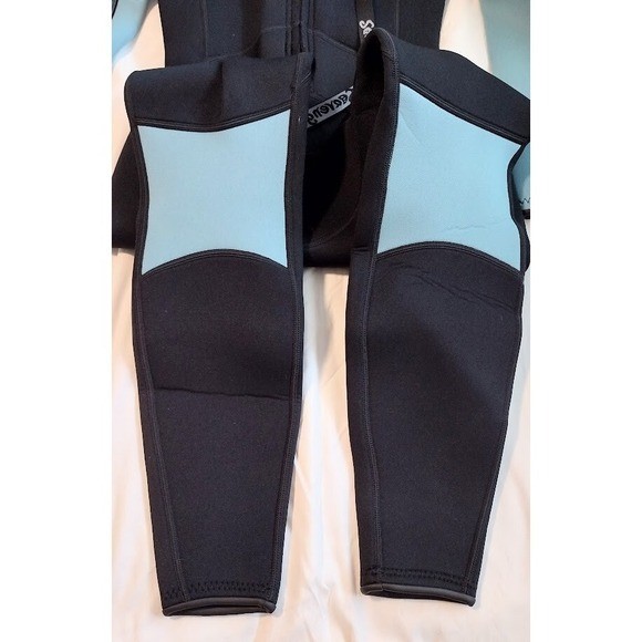 Seavenger Womens Full Body Wetsuit Size 3 Blue Black Neoprene Diving Snorkeling