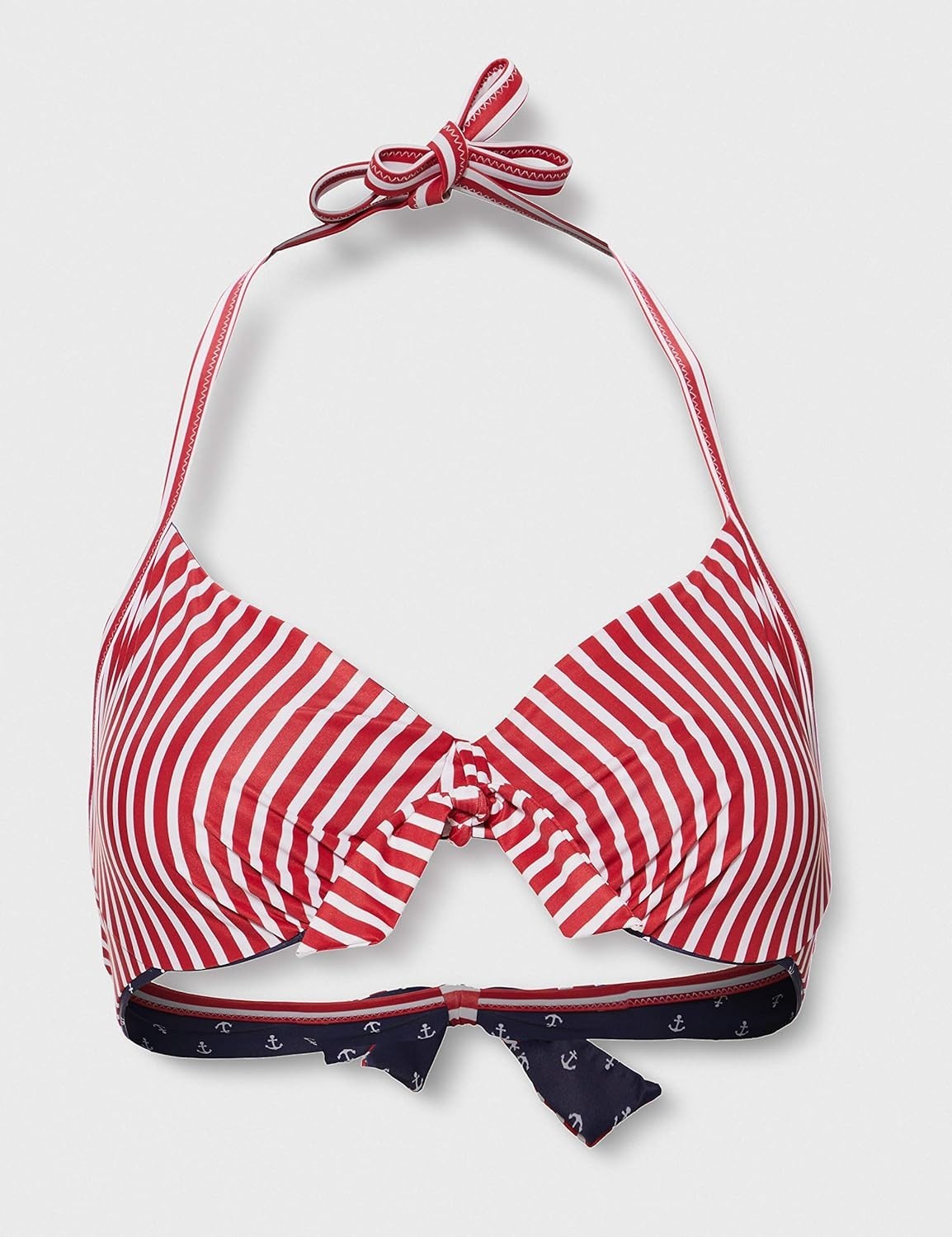Lovable Women’s Reversible Bikini Top Swim Top, Blue/Pink, 80 C