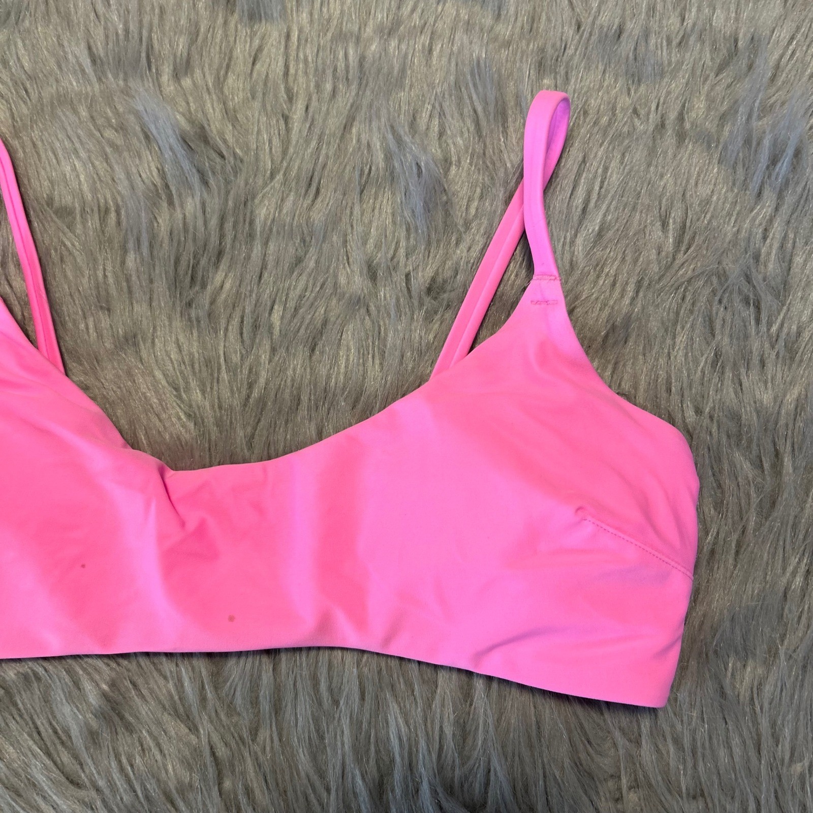 Aerie Bikini Top Womens Size Large Pink Swimsuit Swimwear Wireless