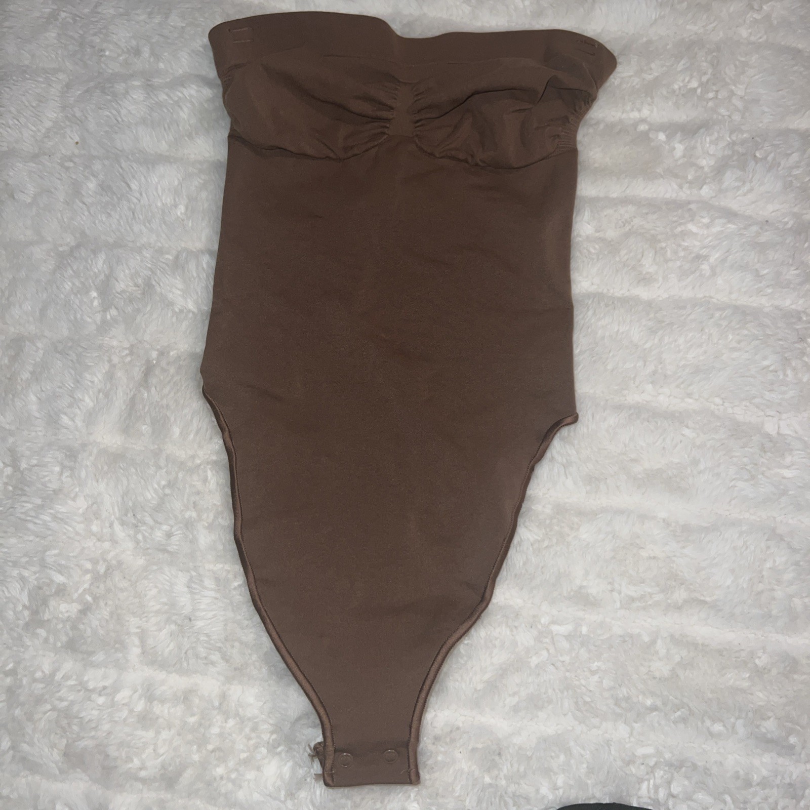 SKIMS Metallic Swim Tie Bikini Bottom Carbon XL