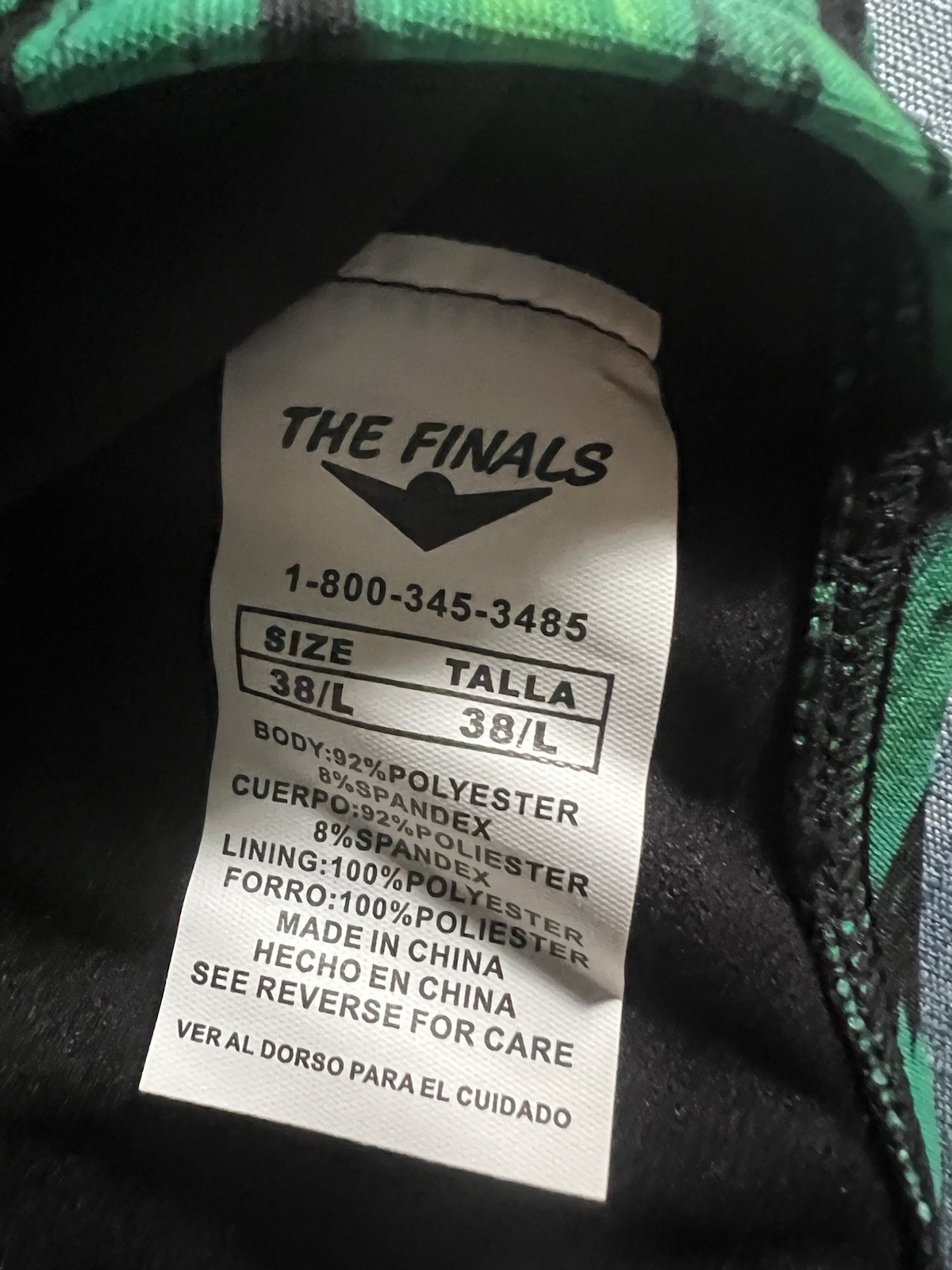 TYR The Finals Swimsuit Size 38L (tall) Green Black Omega Swan Back NEW