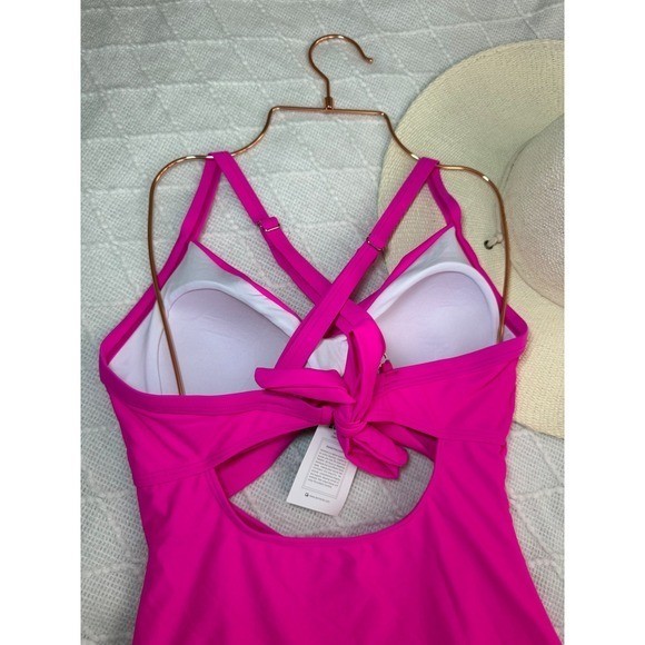 Eomenie Women’s One Piece Swimsuits Tummy Control Cutout High Waisted Pink M