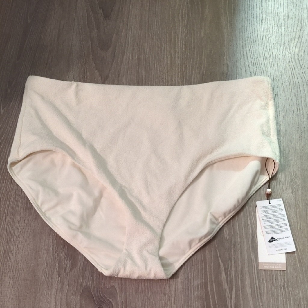 Calia Light Cream Texture High Rise Swim Bottoms Size XXL