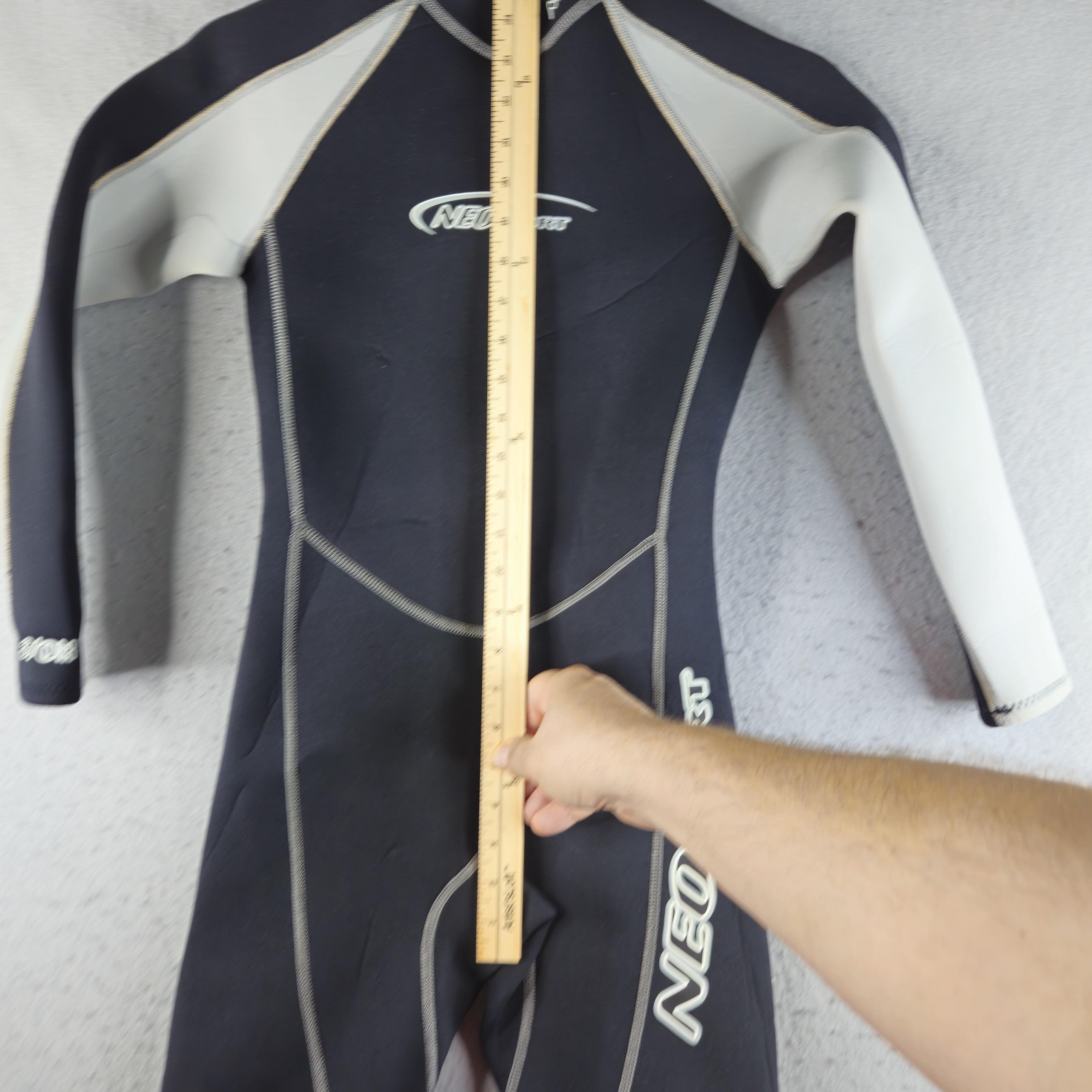 NeoSport Wetsuit Full Body Suit Womens Size 14 3/10MM Surf Swim Scuba Black Gray
