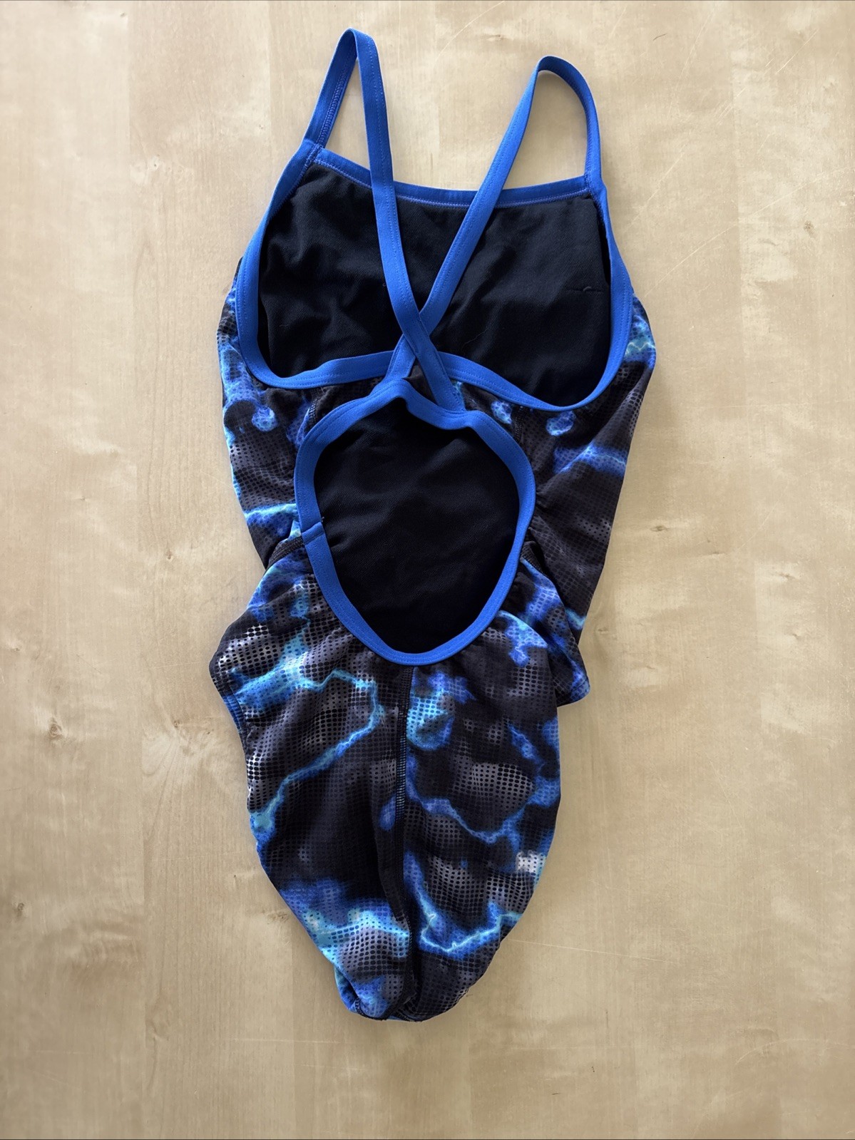 Speedo Women’s Size 28 Endurance Swimsuit One Piece Training Racing Blue – EUC