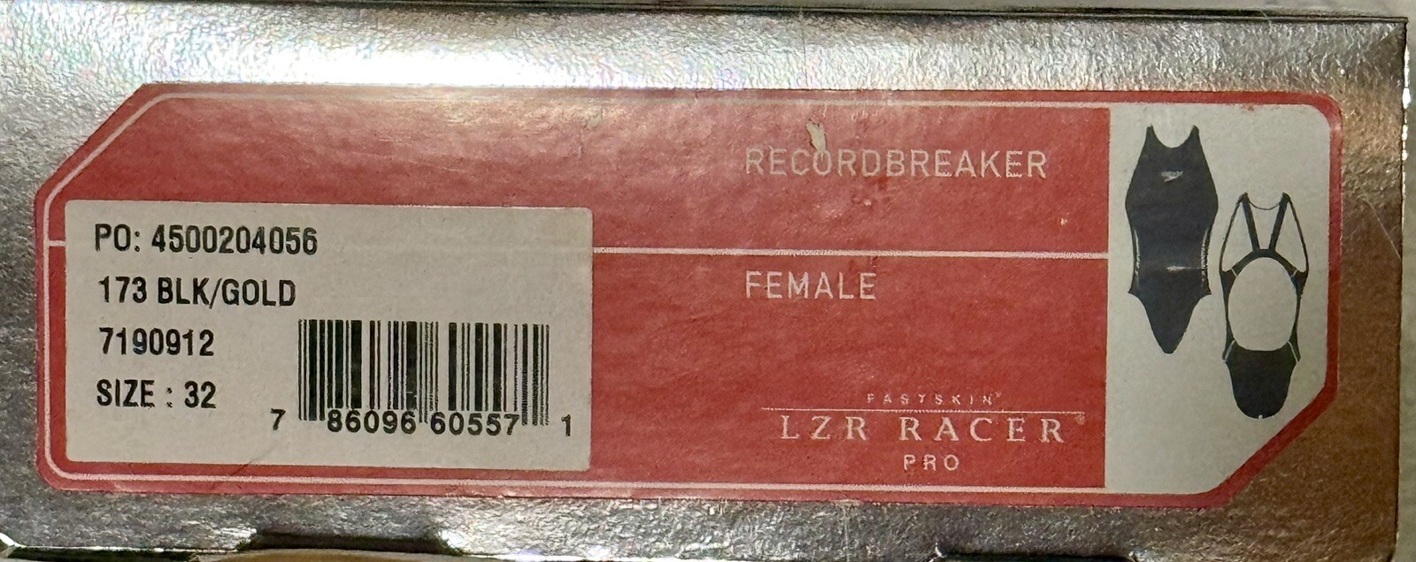 Speedo Fastskin LZR Pro Recordbreaker Female Size 32 – Black (No Comfort Straps)