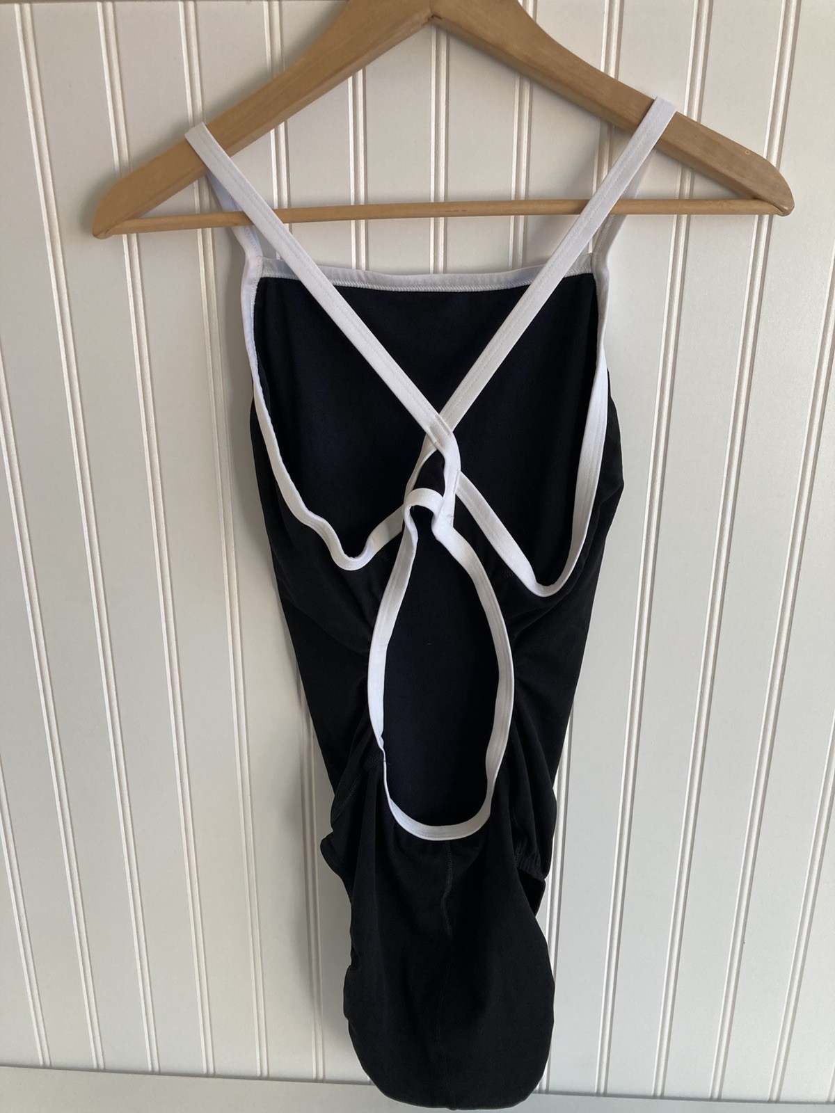 NWT Speedo Women’s Swimsuit One Piece Endurance+ Flyback Black White 10/36 12/38