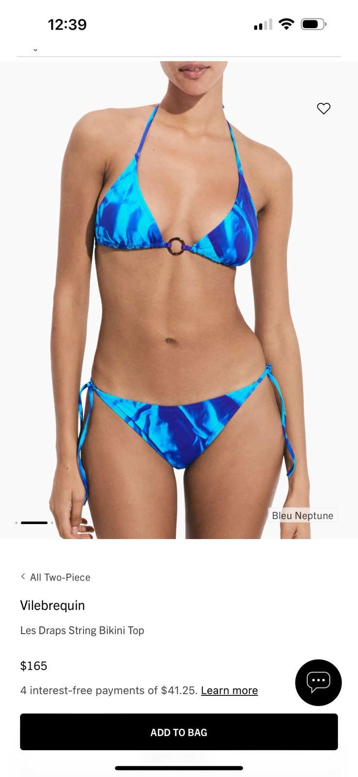 Blue tie-dye Vilebrequin’s Les Draps string bikini Sam’s Fifth Avenue