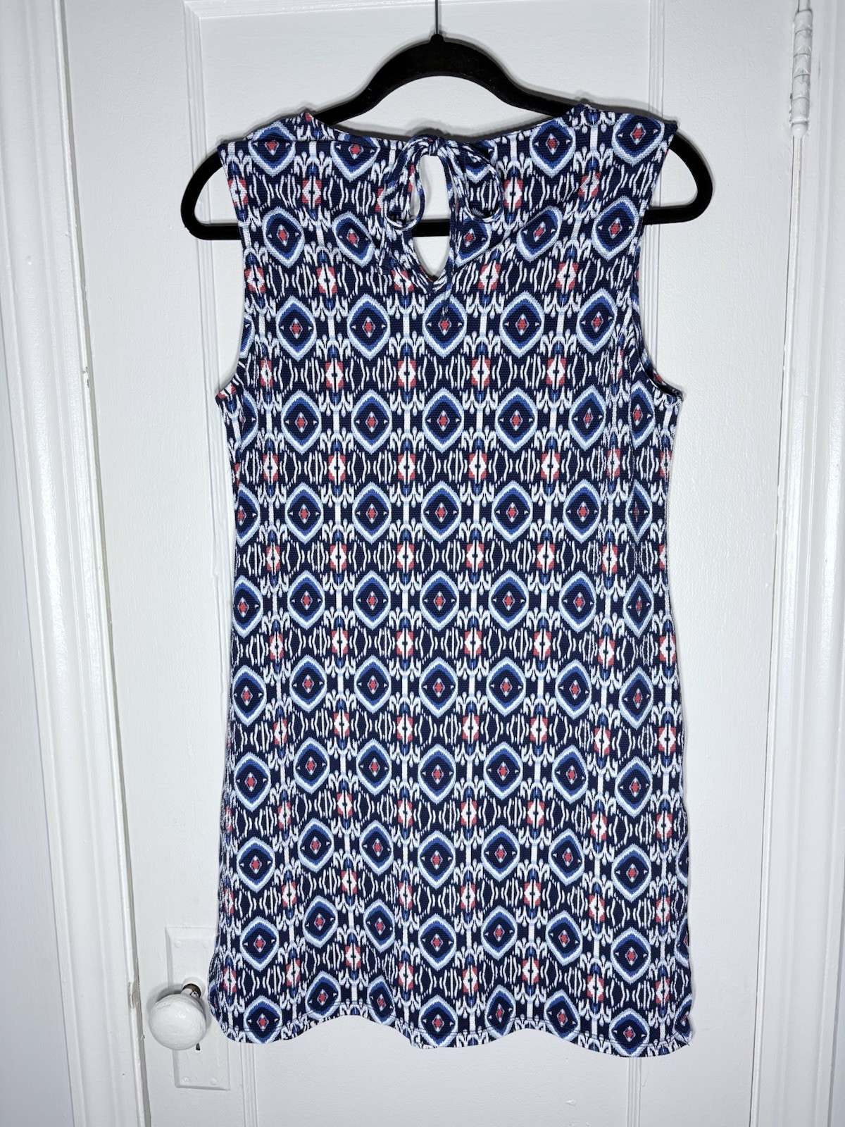 Tommy Bahama Sleeveless Beach Romper Blue Pattern Size L/G 95% Recycled Nylon