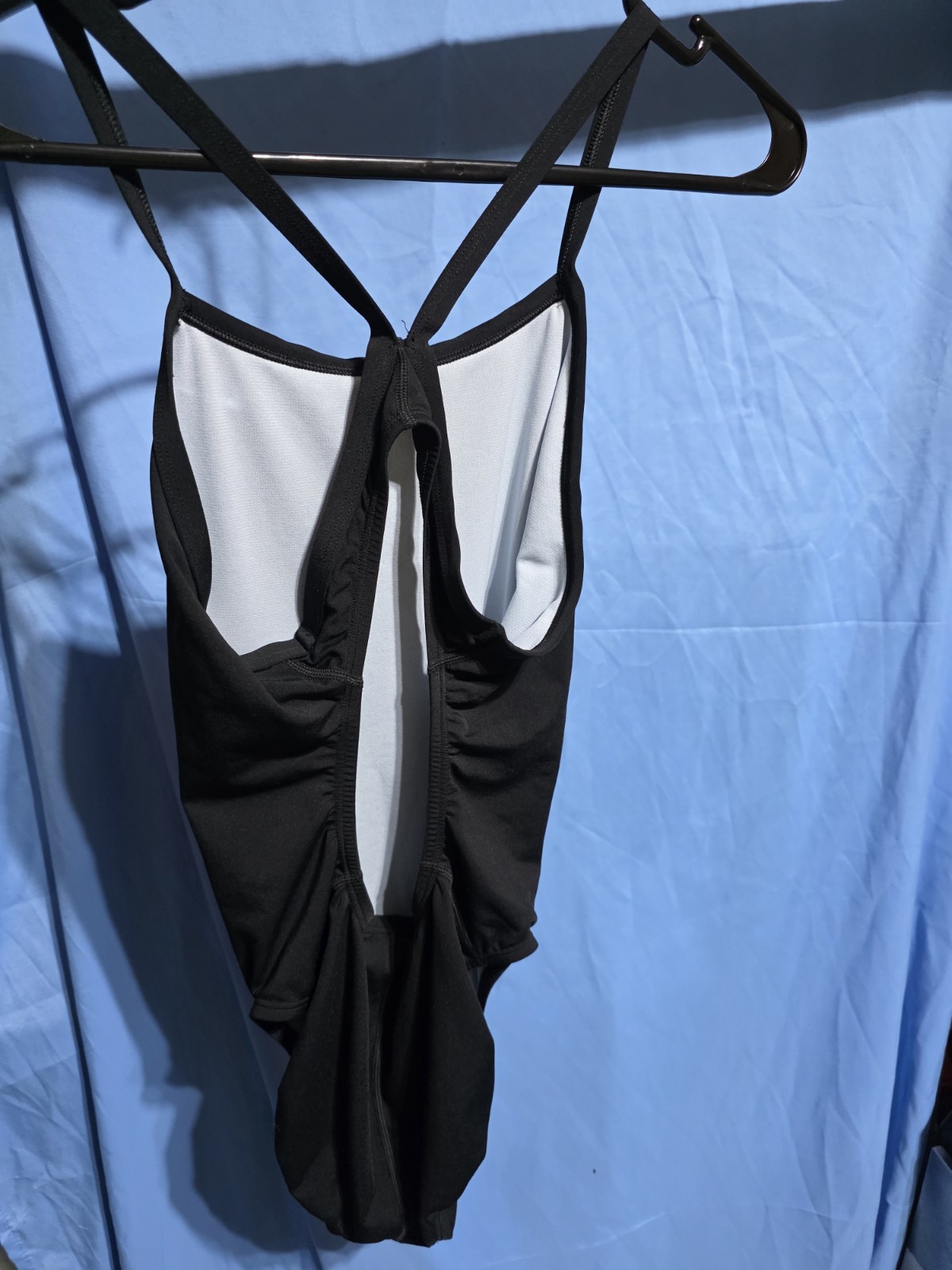 Nike One Piece Racerback Swimsuit Size 10 Regular Black/White Polyester